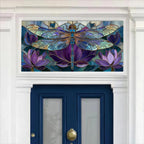 Cunico Dragonfly and Lotus Transom Window Film Creative Windows