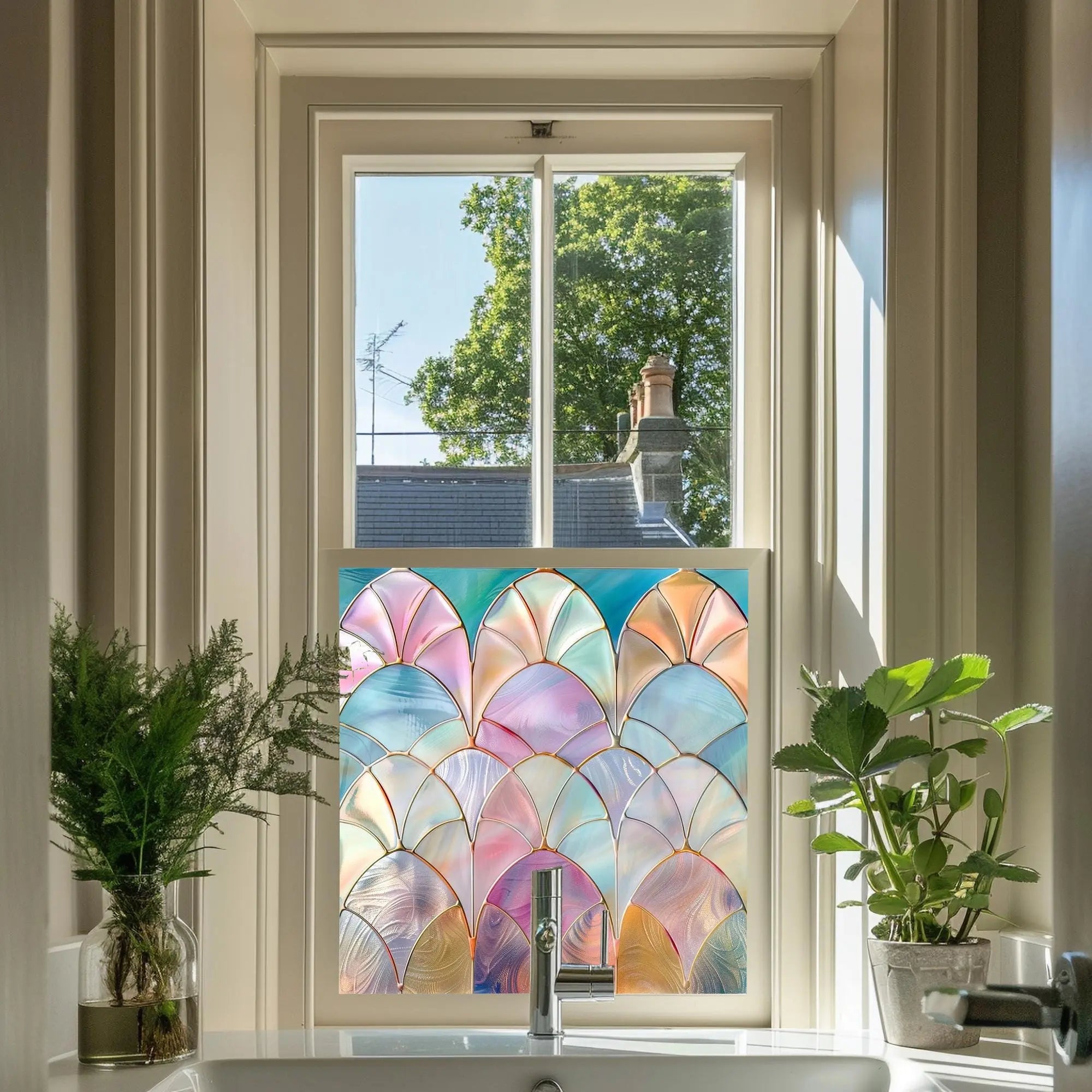 Tolfa Privacy Stained Glass Window Film Creative Windows