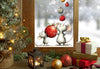 Double-Sided Christmas Mouse Window Sticker: Festive Christmas Window Decals Creative Windows
