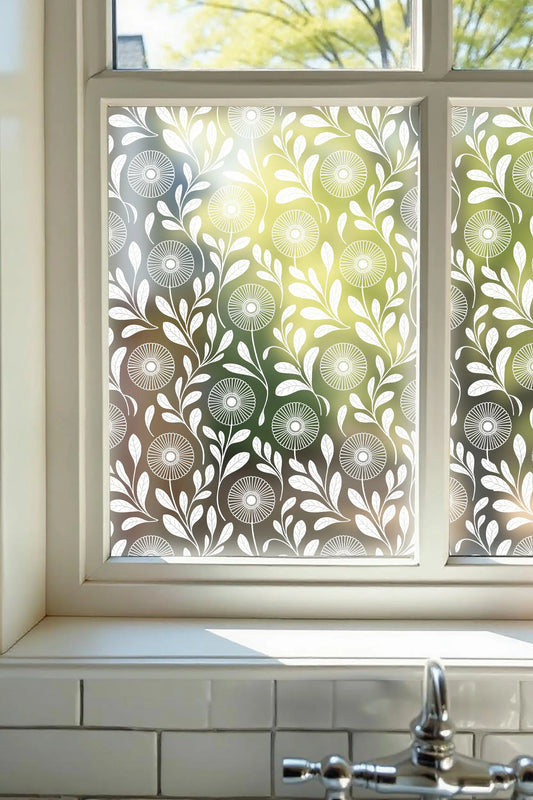 Croviana Frosted Floral Patterned Window Film Creative Windows