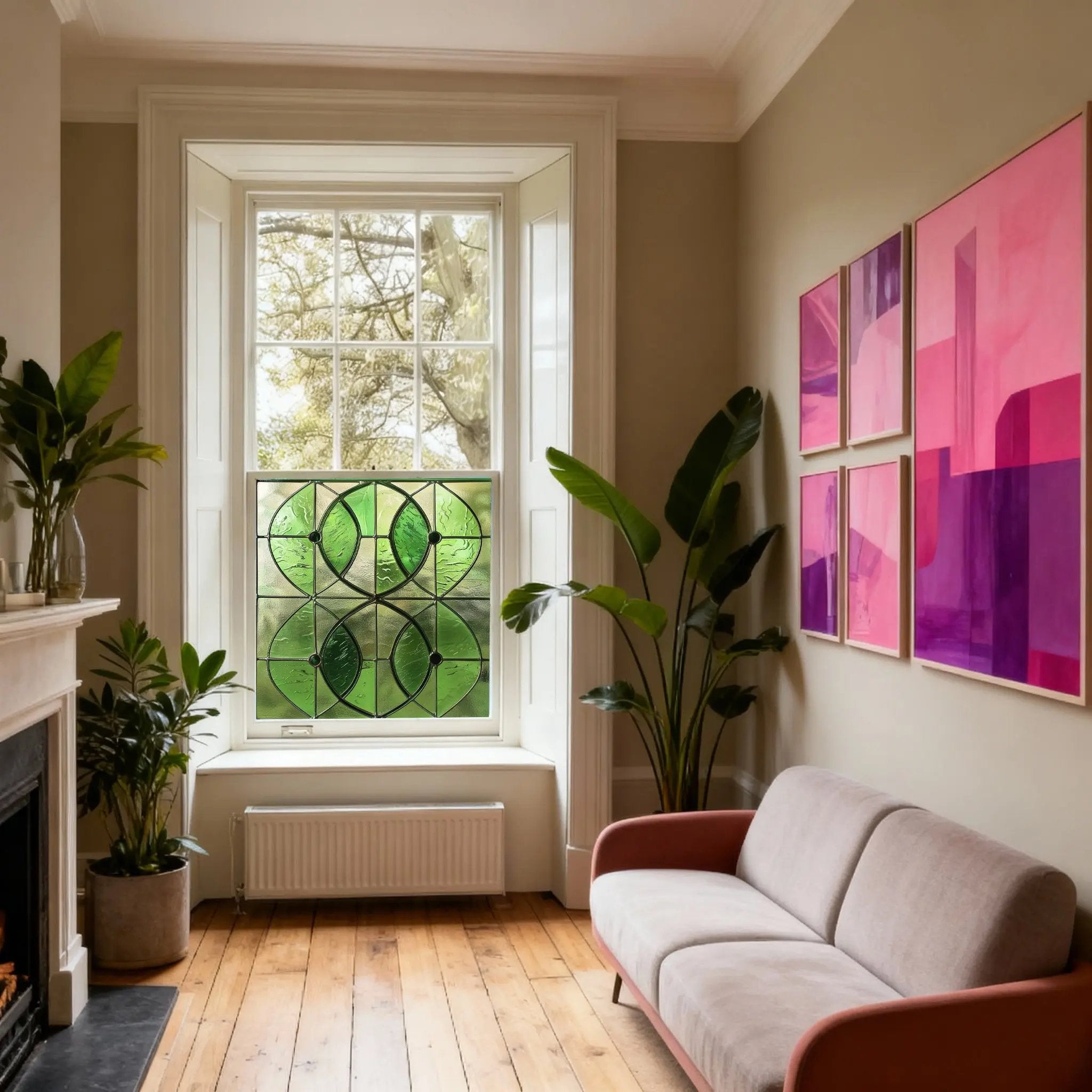 Cuggiono Stained Glass Privacy Window Film Creative Windows