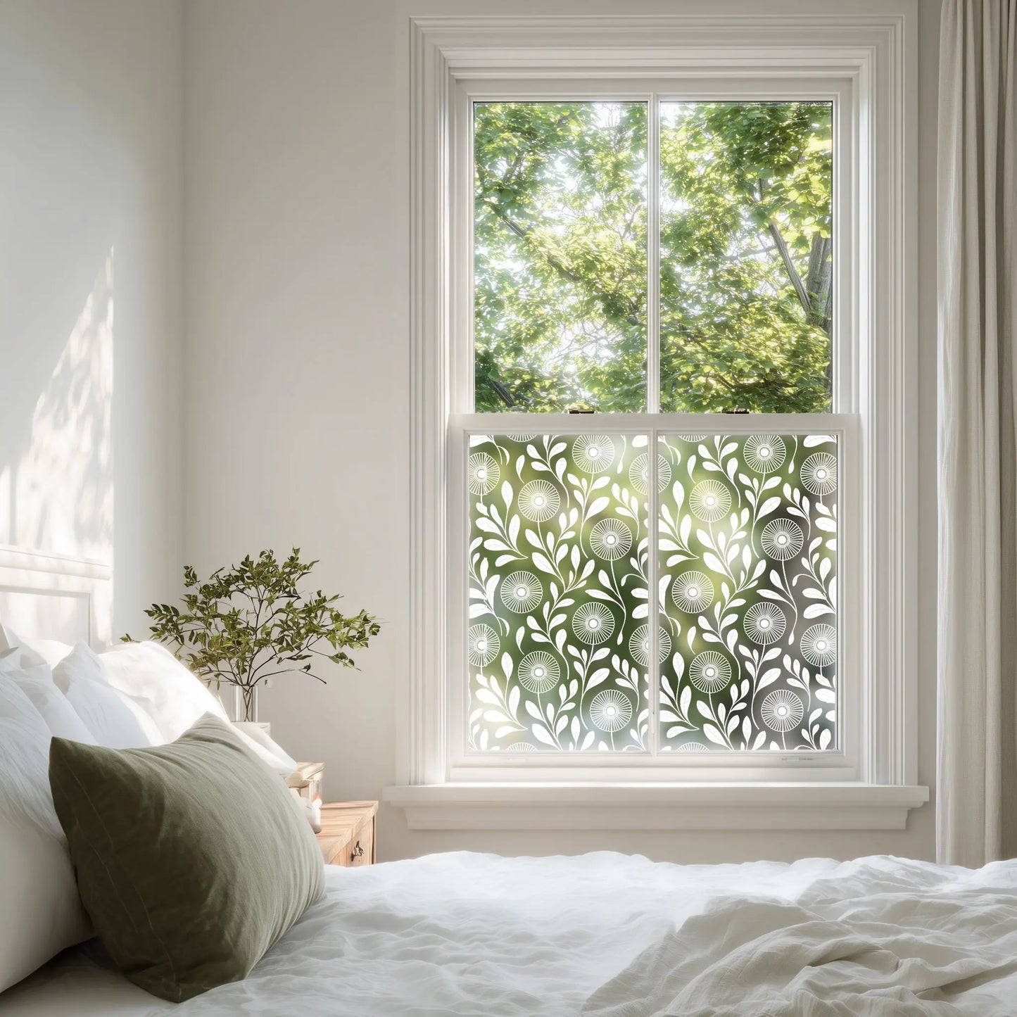 Croviana Frosted Floral Patterned Window Film Creative Windows