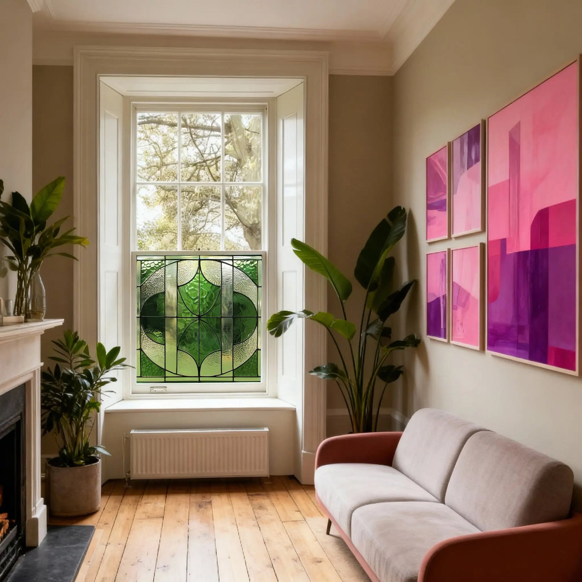 Cuglieri Stained Glass Privacy Window Film Creative Windows