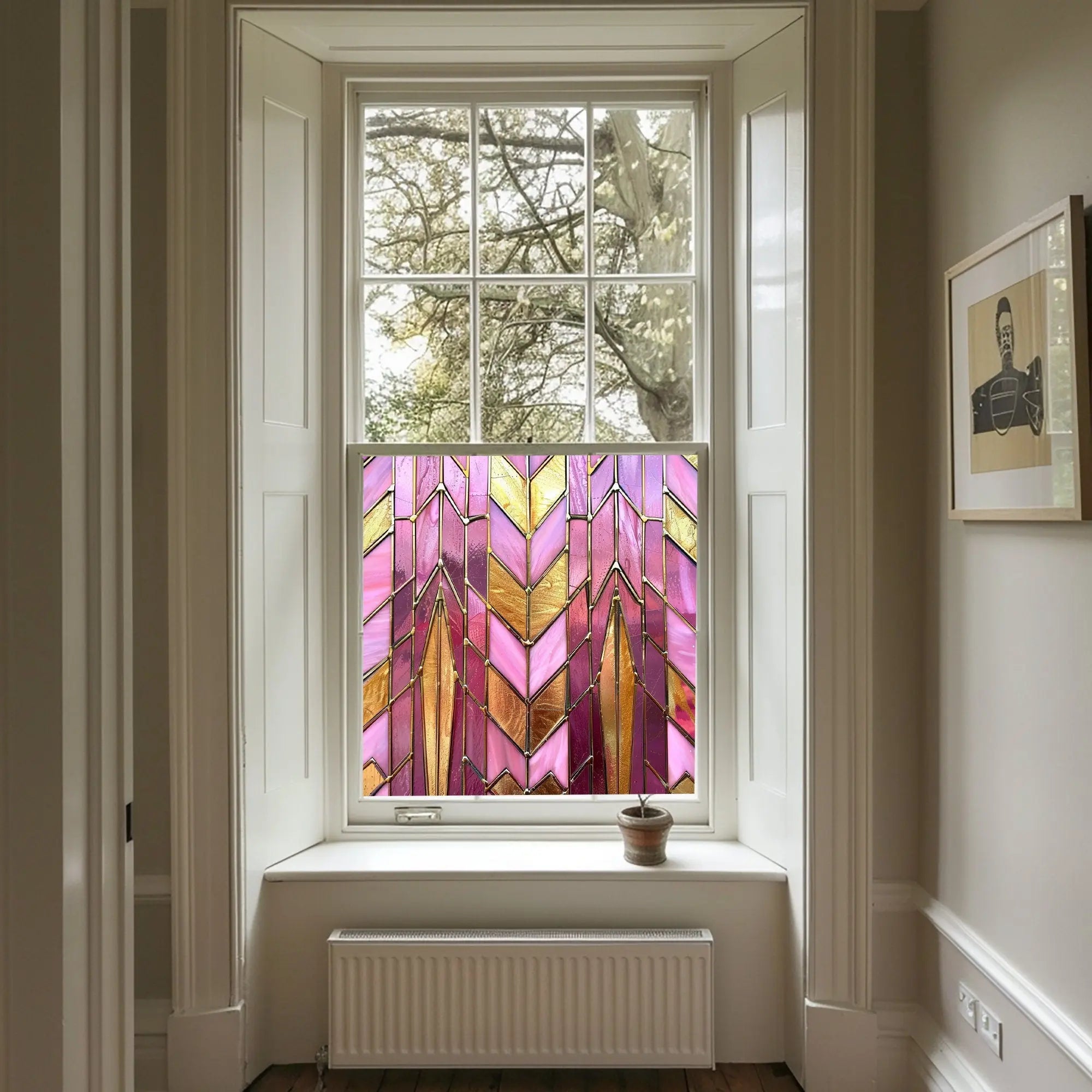 Oniferi Stained Glass Privacy Window Film Creative Windows