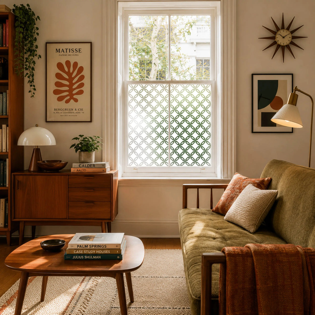 Privacy Window Film Geometric Pattern – Modern Decorative Glass Film
