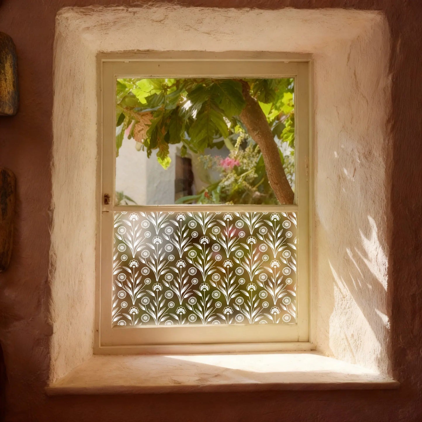 Crucoli Frosted Floral Patterned Window Film Creative Windows