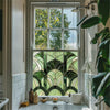 Green Art Deco Window Film, Decorative Window Film, Front Door Window Film, Stained Glass Window Film, Window Film, Privacy Window Film, Creative Windows