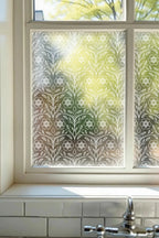 Cropalati Frosted Floral Patterned Privacy Window Film Creative Windows