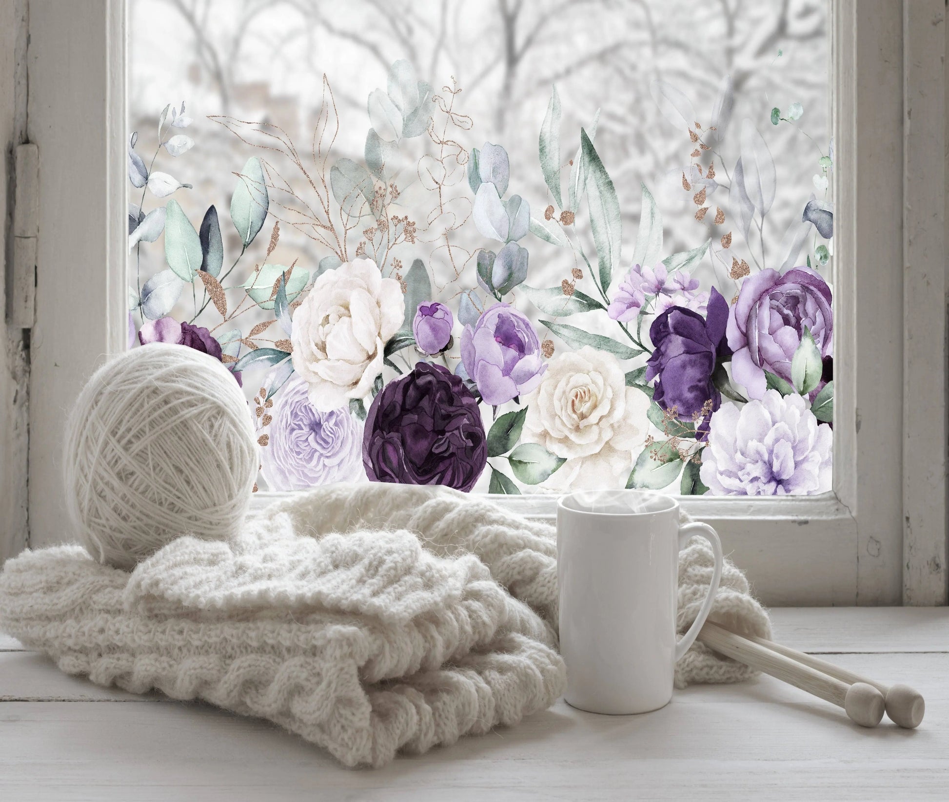 Melfi Floral Window Film Border Creative Windows