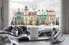 Double-Sided Christmas Window Sticker, Winter Village Reusable Decal Creative Windows