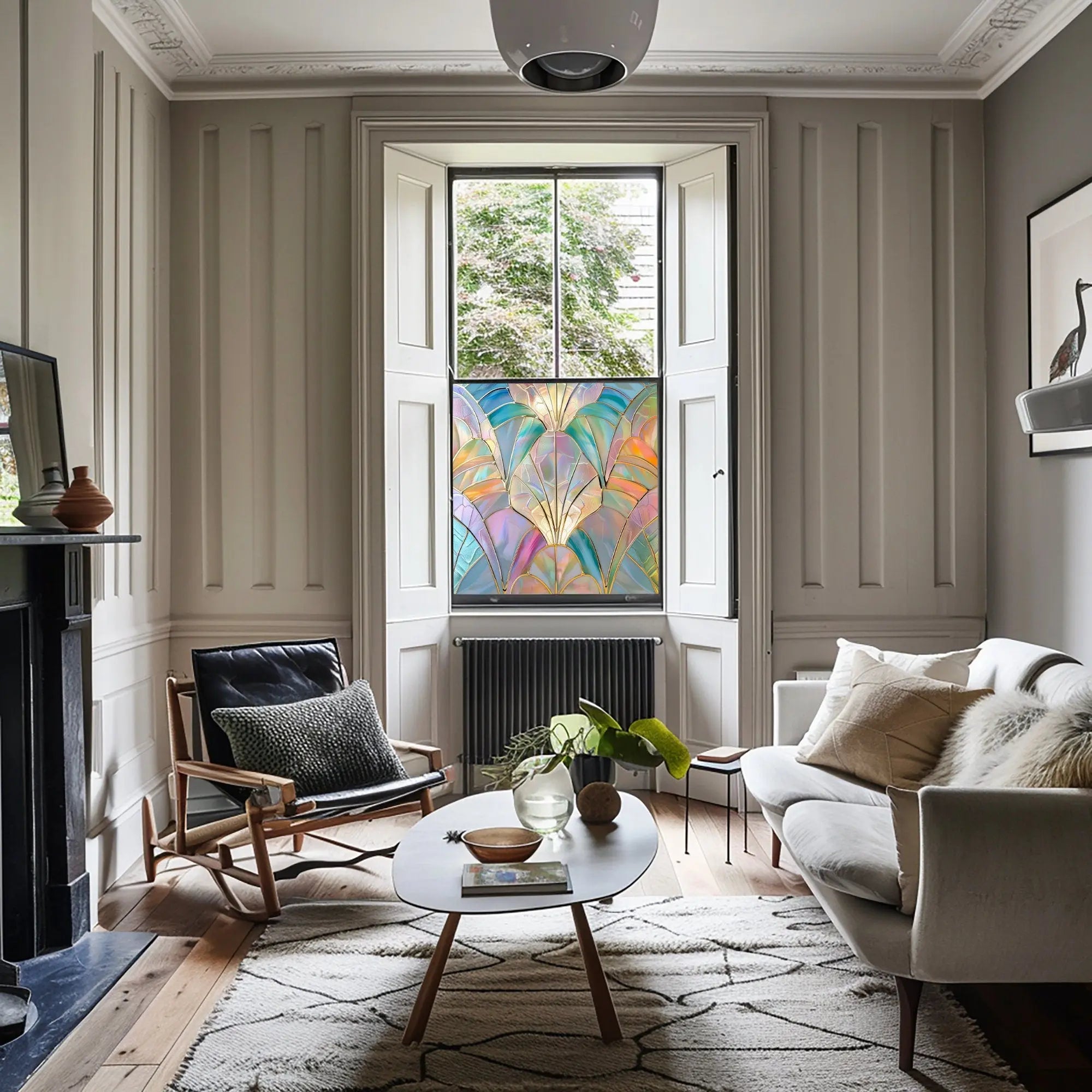 Traona Privacy Stained Glass Window Film Creative Windows