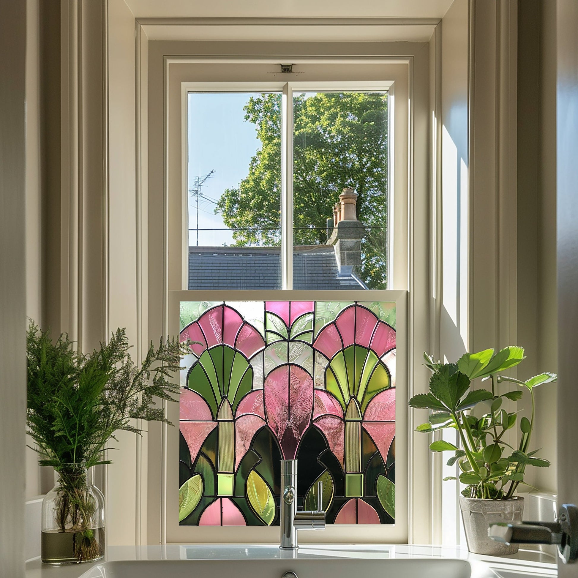 Art Deco Window Film, Privacy Window Film, Window Film, Decorative Window Film, Patterned Window Film, Coloured Window Film, Stained Glass Creative Windows