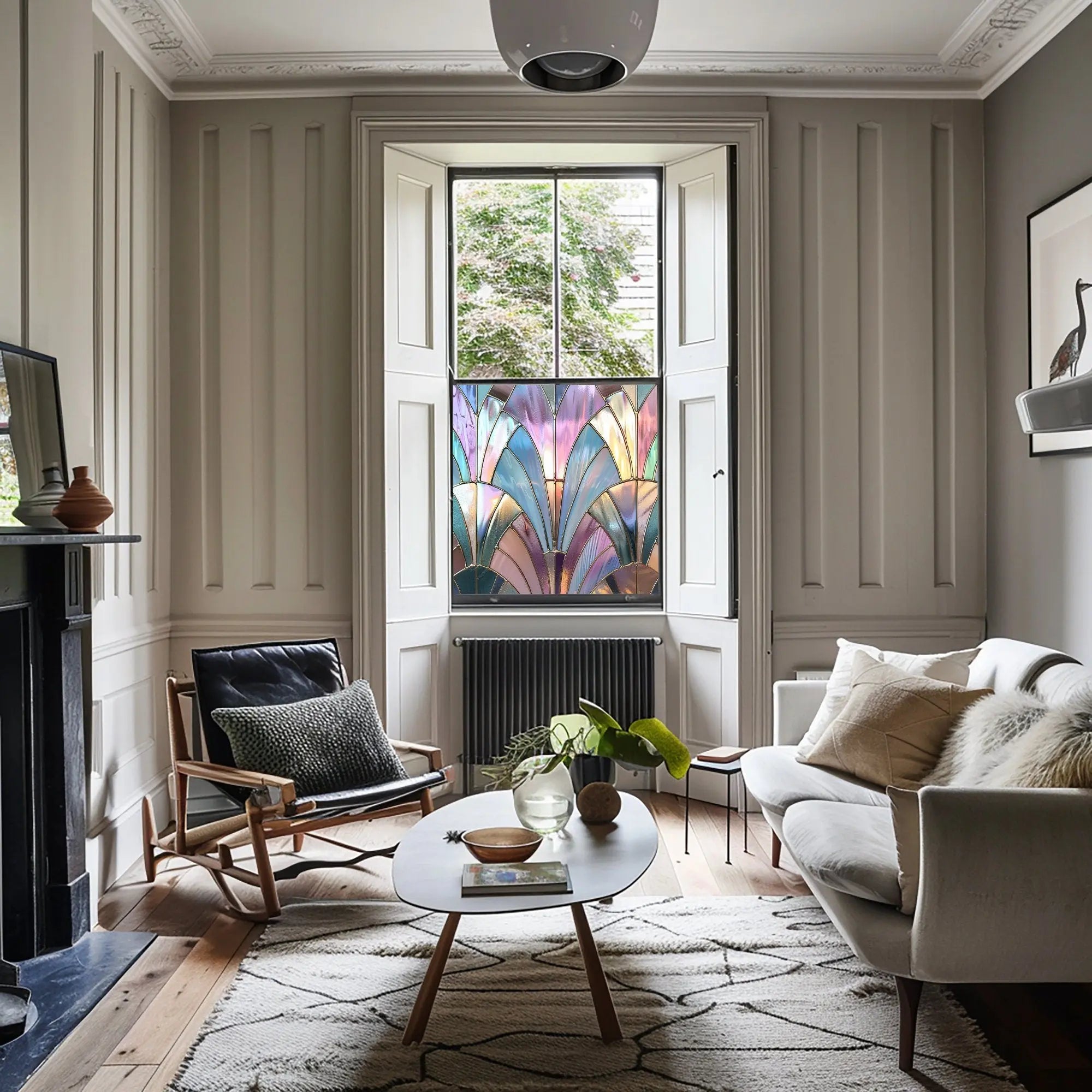 Norbello Stained Glass Privacy Window Film Creative Windows