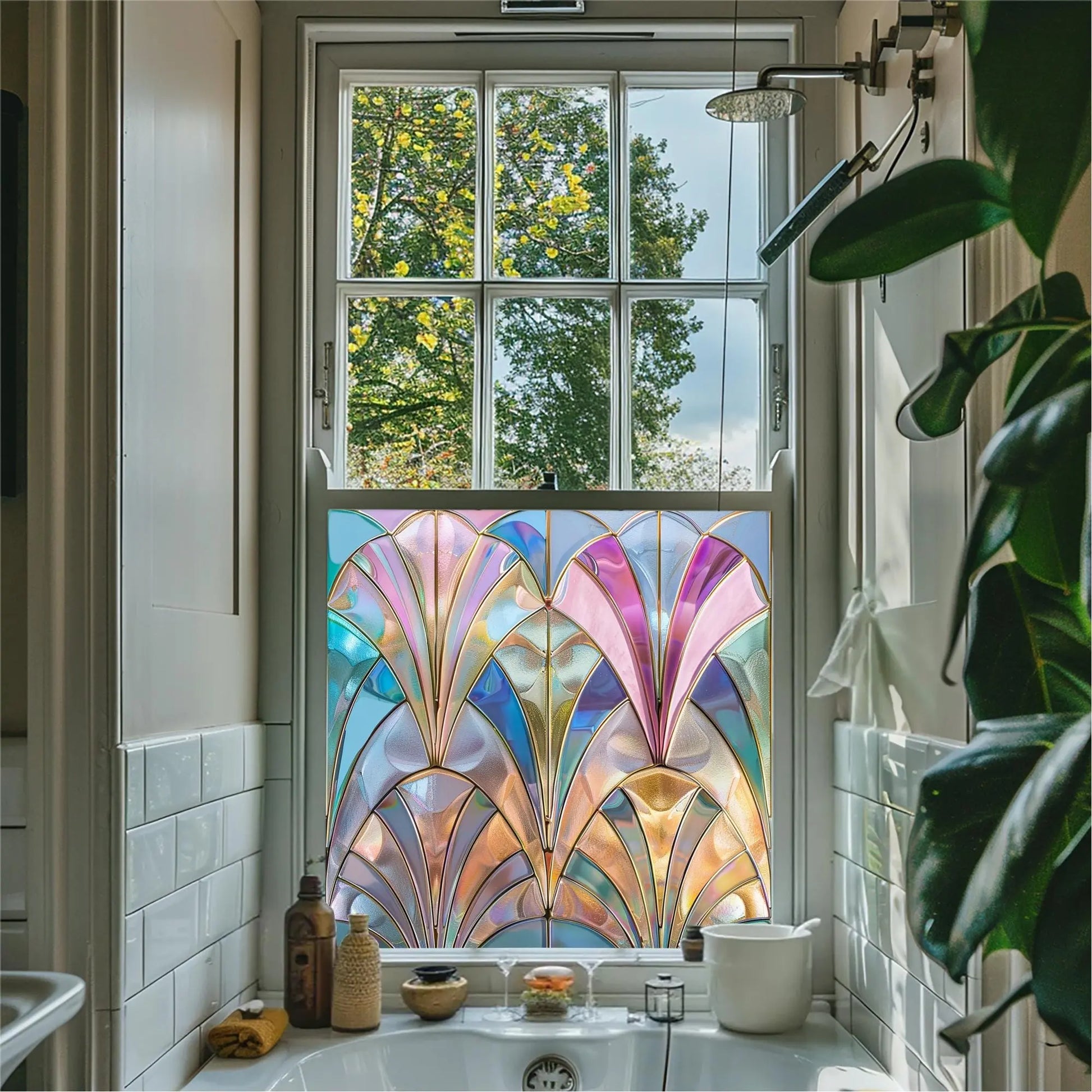 Nonio Stained Glass Privacy Window Film Creative Windows