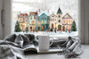 Christmas Village Window Sticker Creative Windows
