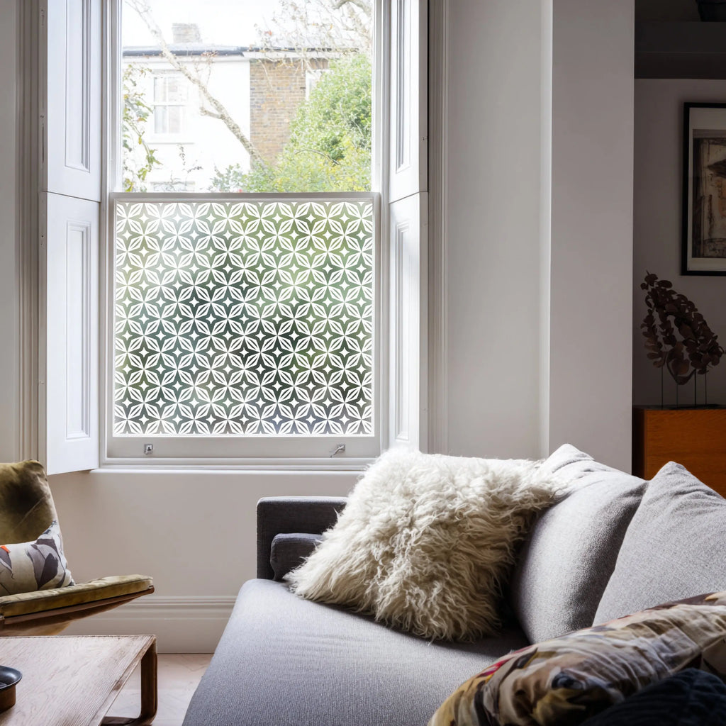 Privacy Window Film – Geometric Pattern Frosted Glass Film