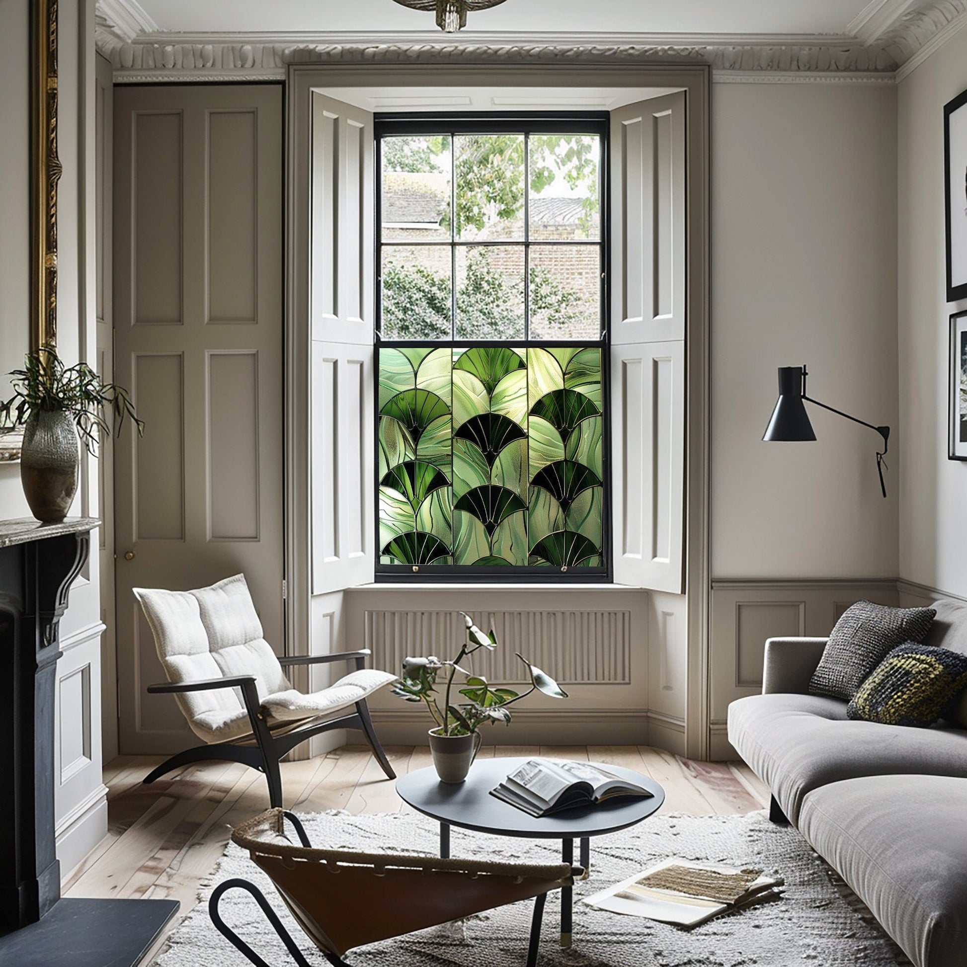 Art Deco Window Film, Privacy Window Film, Window Film, Decorative Window Film, Patterned Window Film, Coloured Window Film, Stained Glass Creative Windows