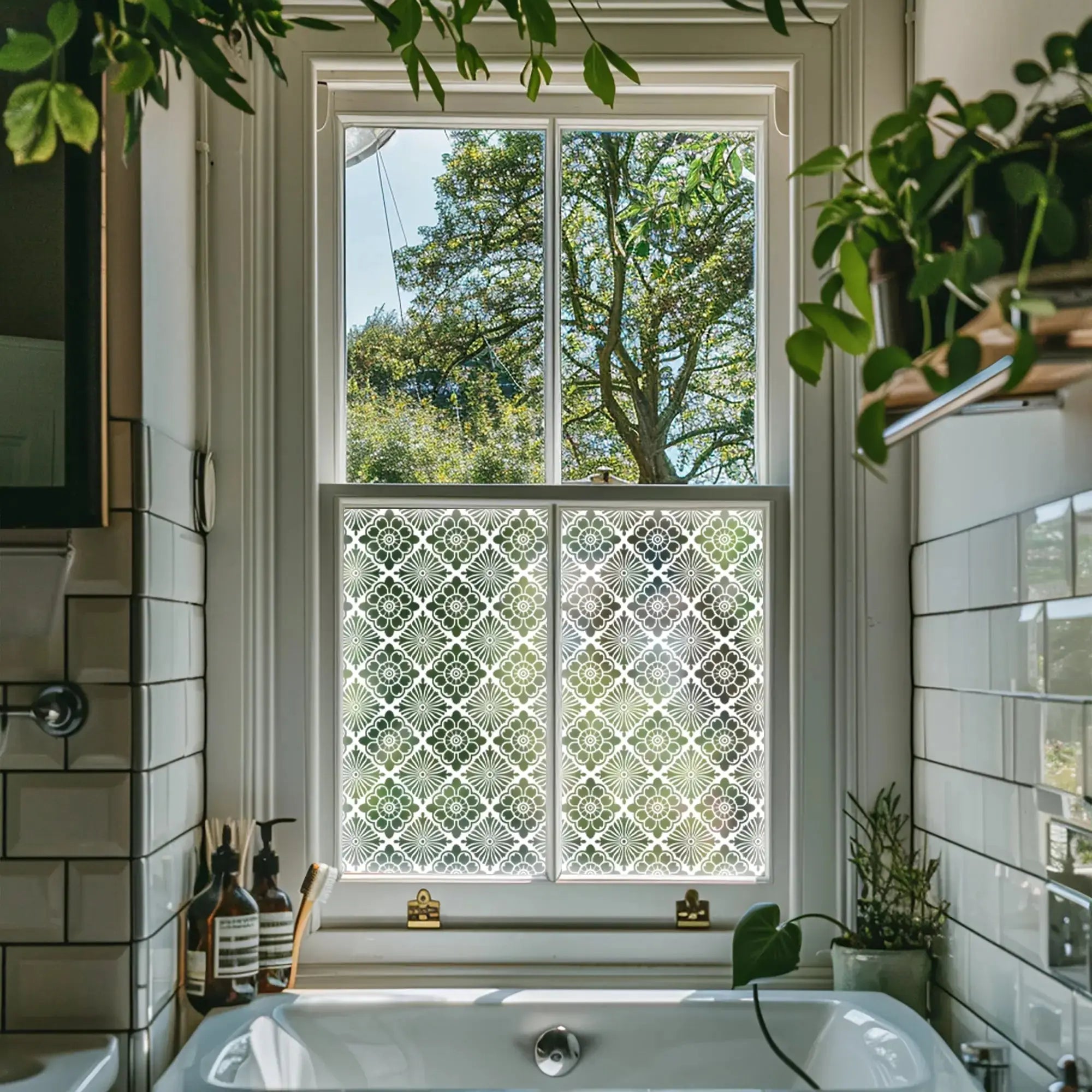 Cremeno Frosted Patterned Privacy Window Film Creative Windows