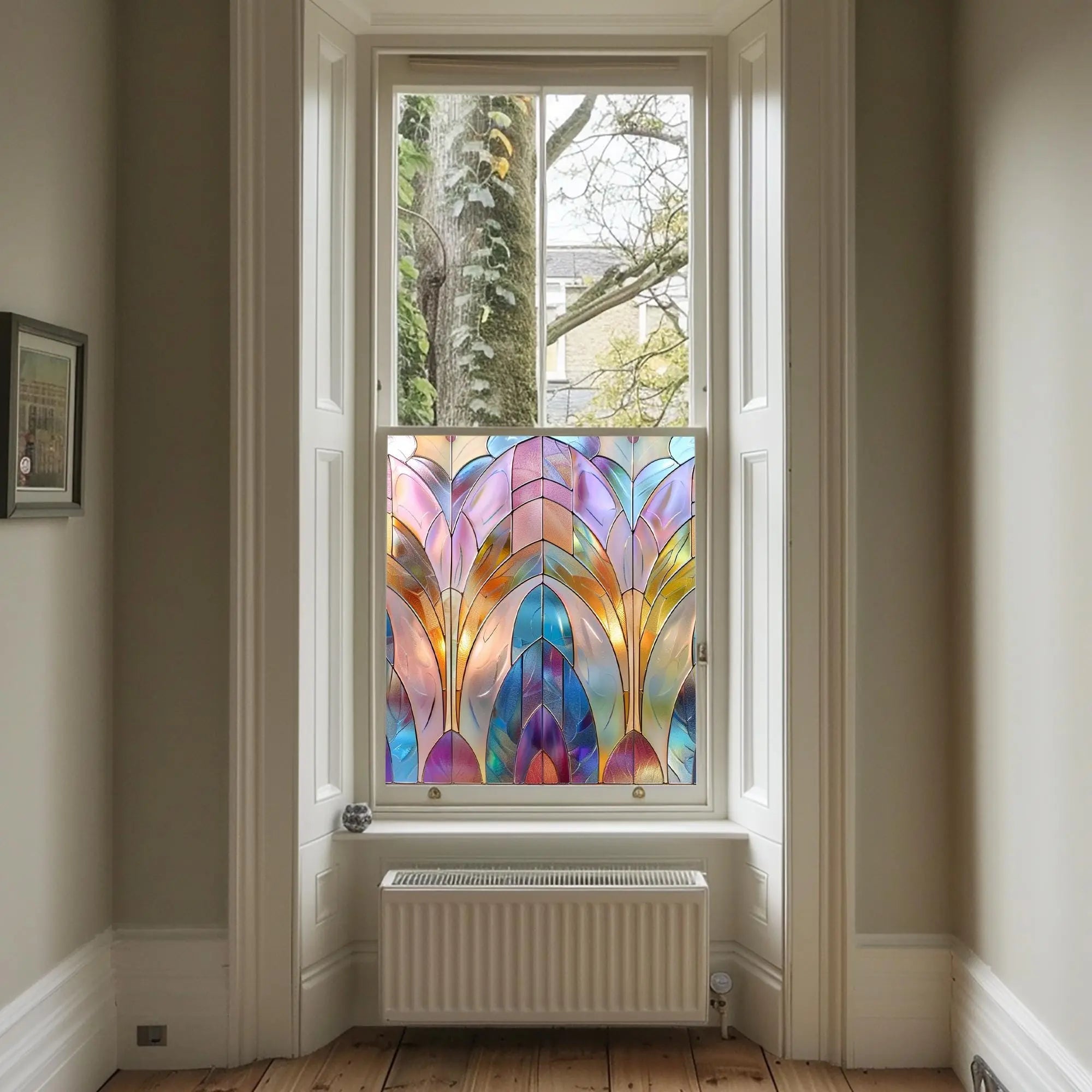 Arce Privacy Stained Glass Window Film: Enhance Your Space Creative Windows