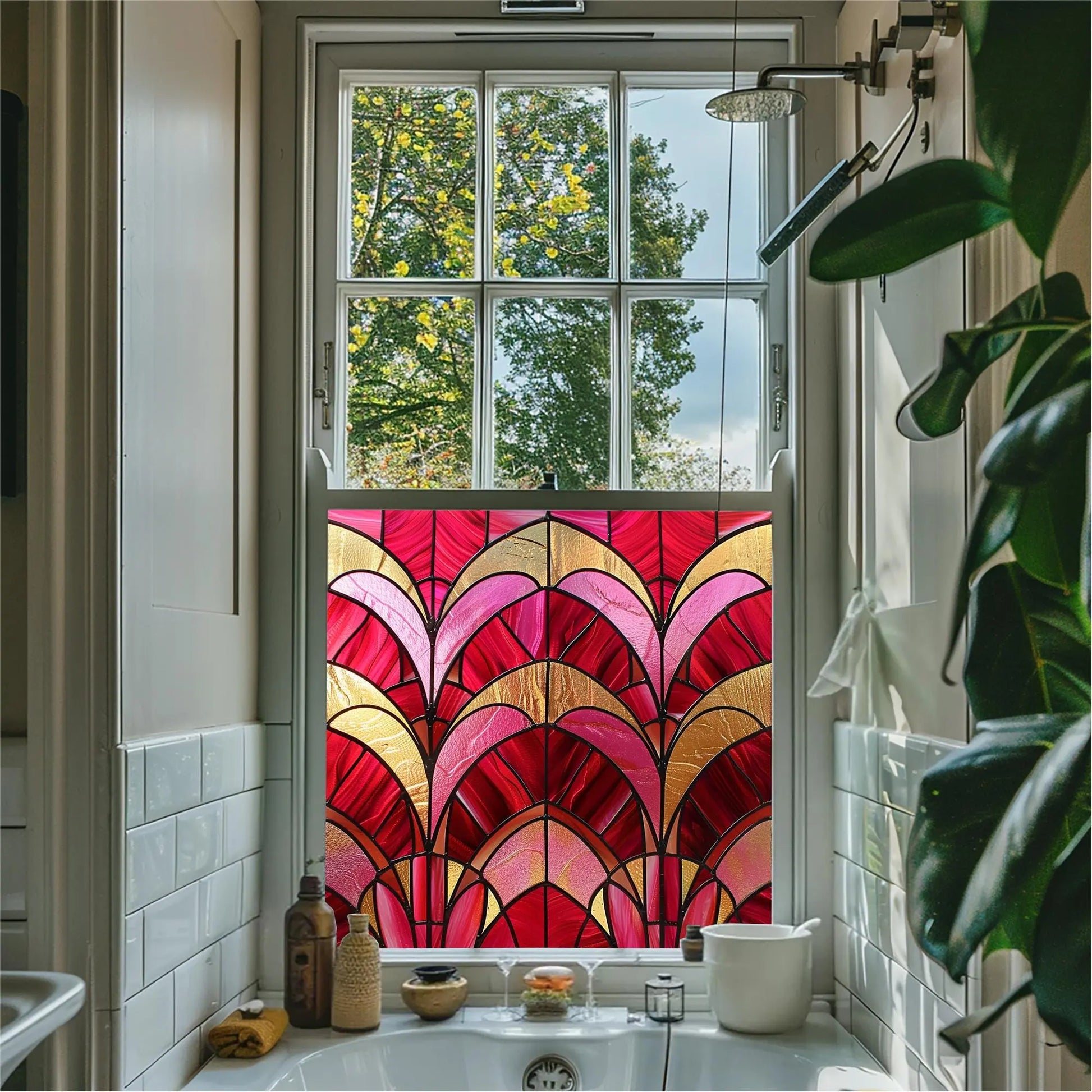 Nuoro Stained Glass Privacy Window Film Creative Windows
