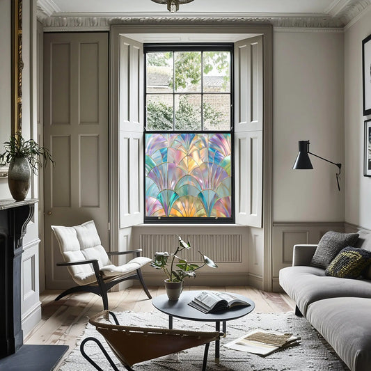 Traves Stained Glass Window Film For Privacy Creative Windows