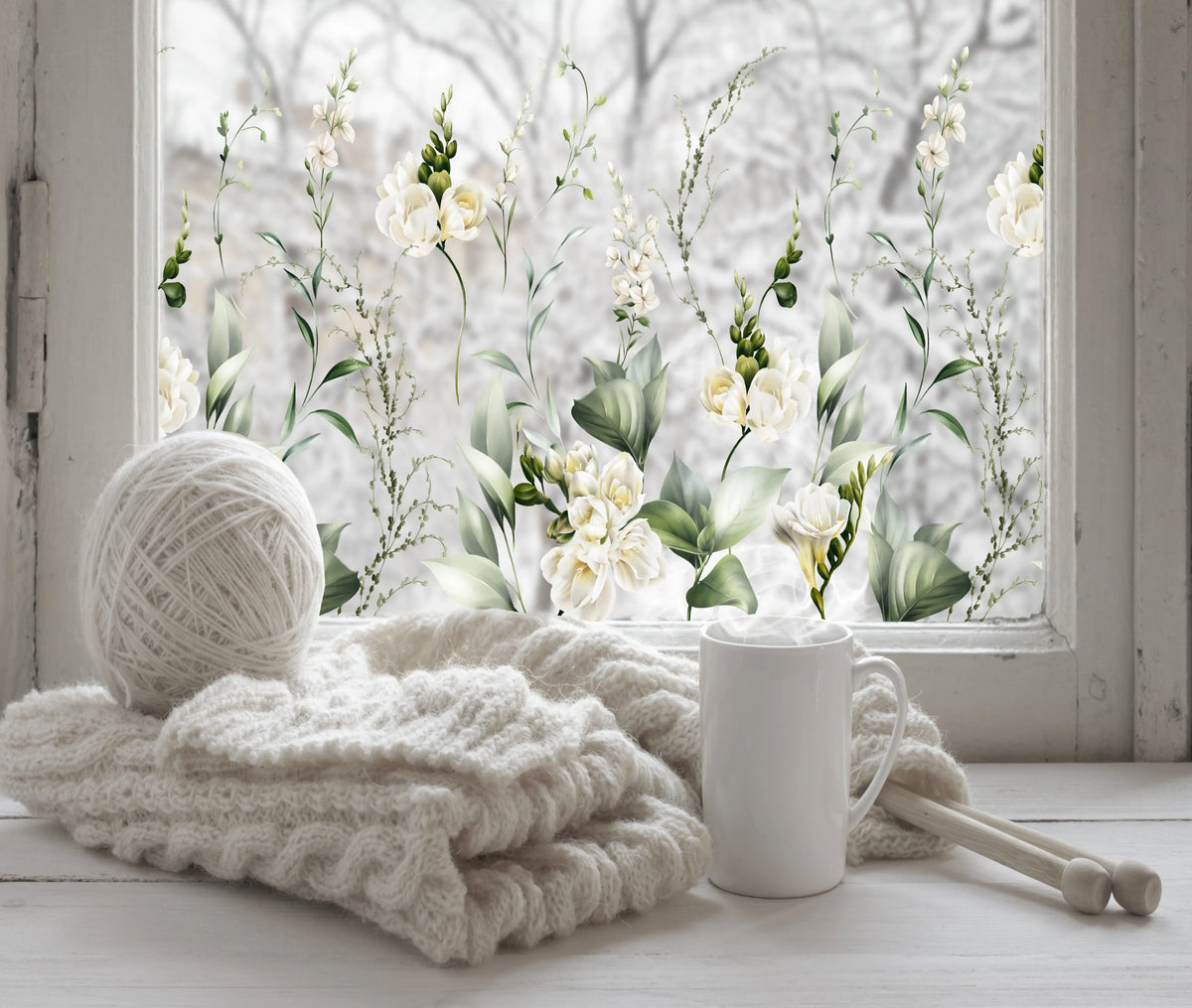 Floral Window Film Borders. Transform Your Space – Creative Windows
