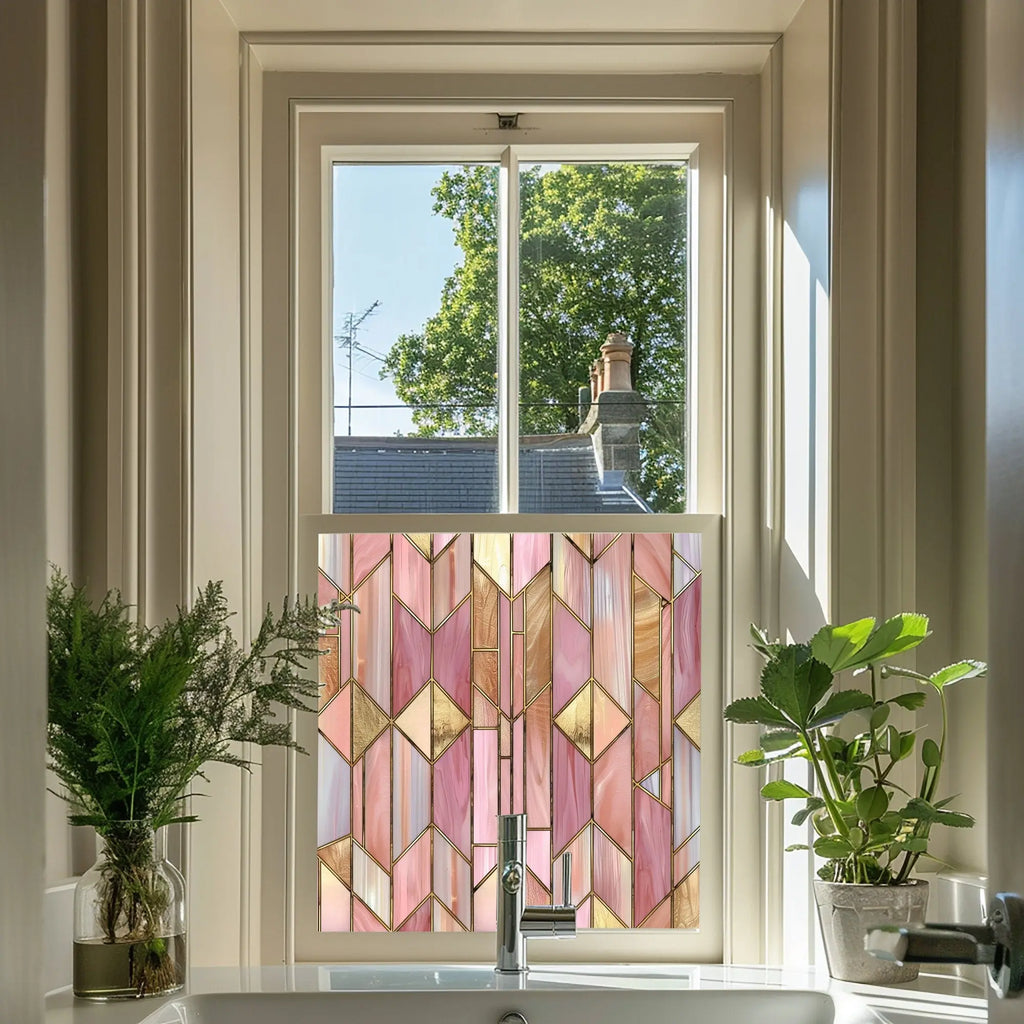 Romeno Privacy Stained Glass Window Film Creative Windows