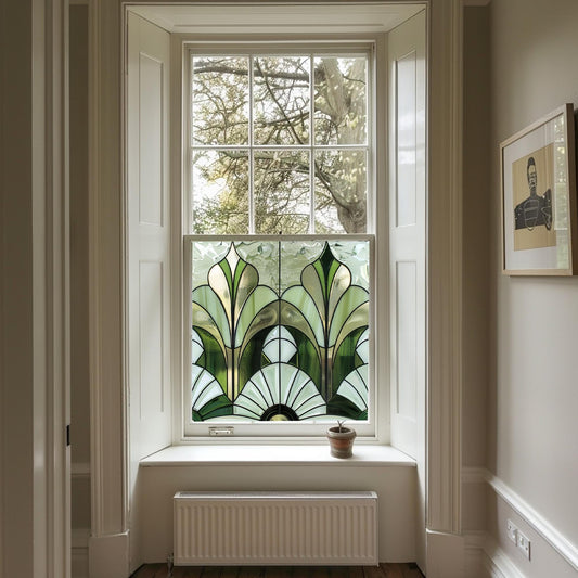 Stained Glass Window Film - Decorative Adhesive Privacy Film - Light Filtering Window Covering - Privacy Window Film - Easy to Install Creative Windows