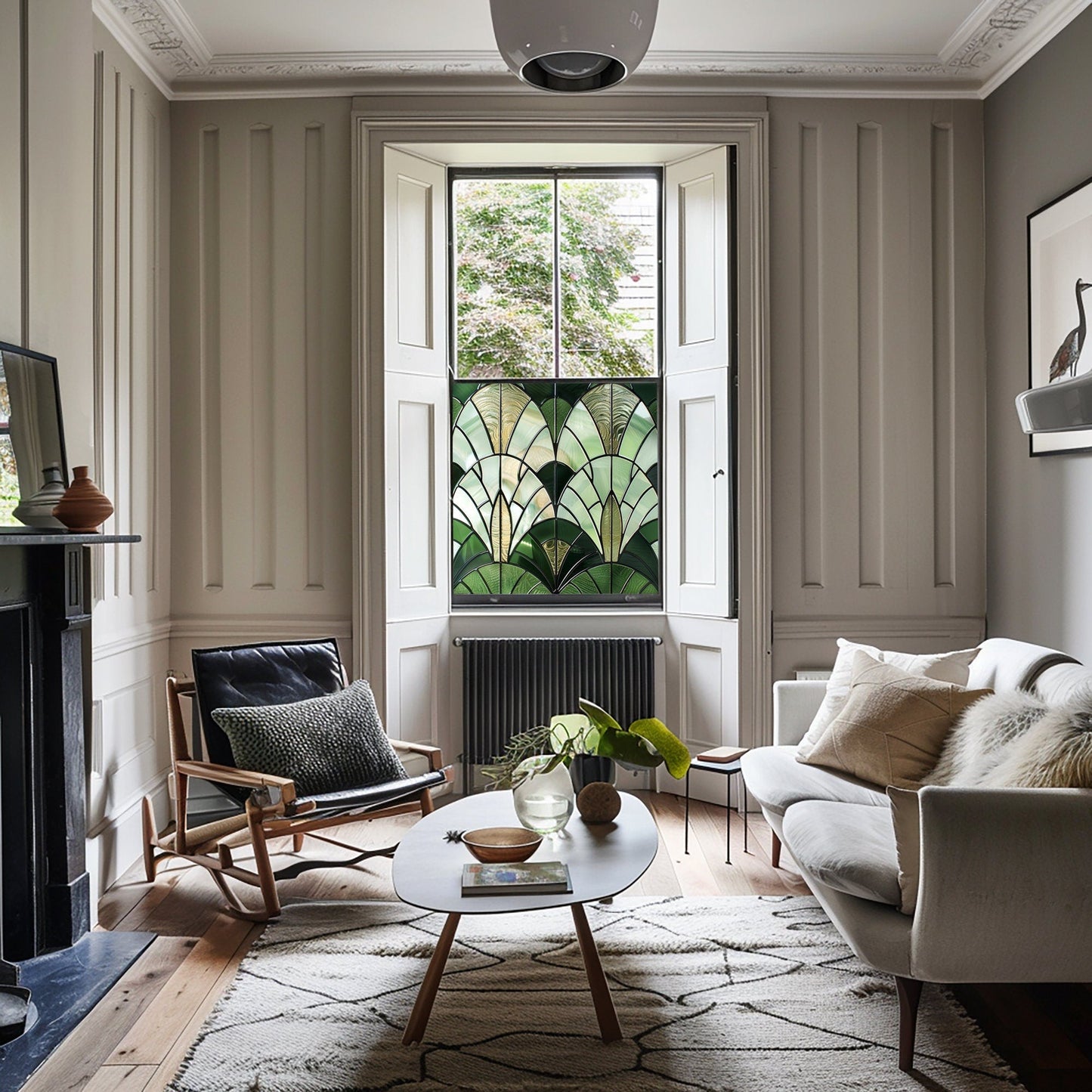 Art Deco Window Film, Privacy Window Film, Window Film, Decorative Window Film, Patterned Window Film, Coloured Window Film, Stained Glass Creative Windows