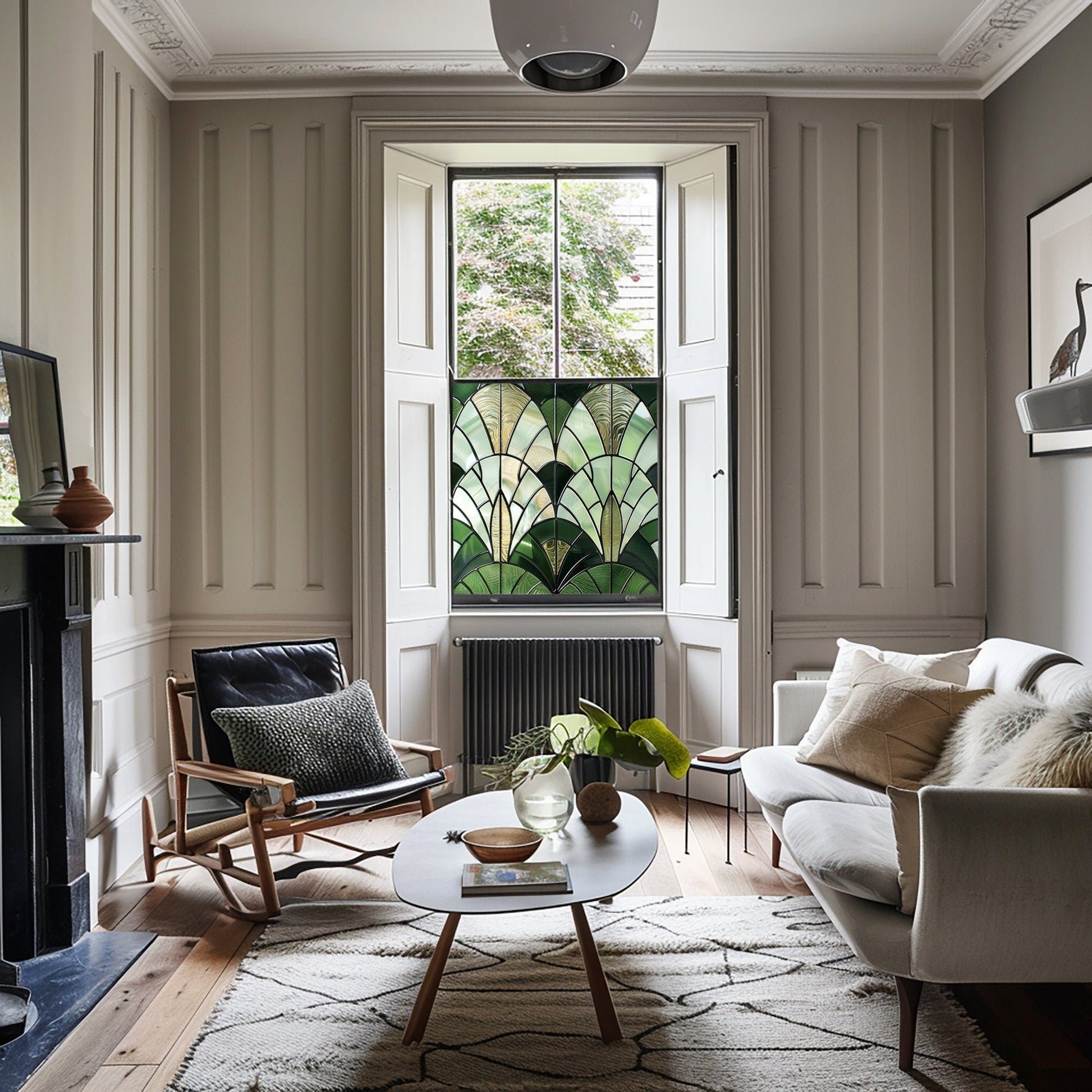 Art Deco Window Film, Privacy Window Film, Window Film, Decorative Window Film, Patterned Window Film, Coloured Window Film, Stained Glass Creative Windows