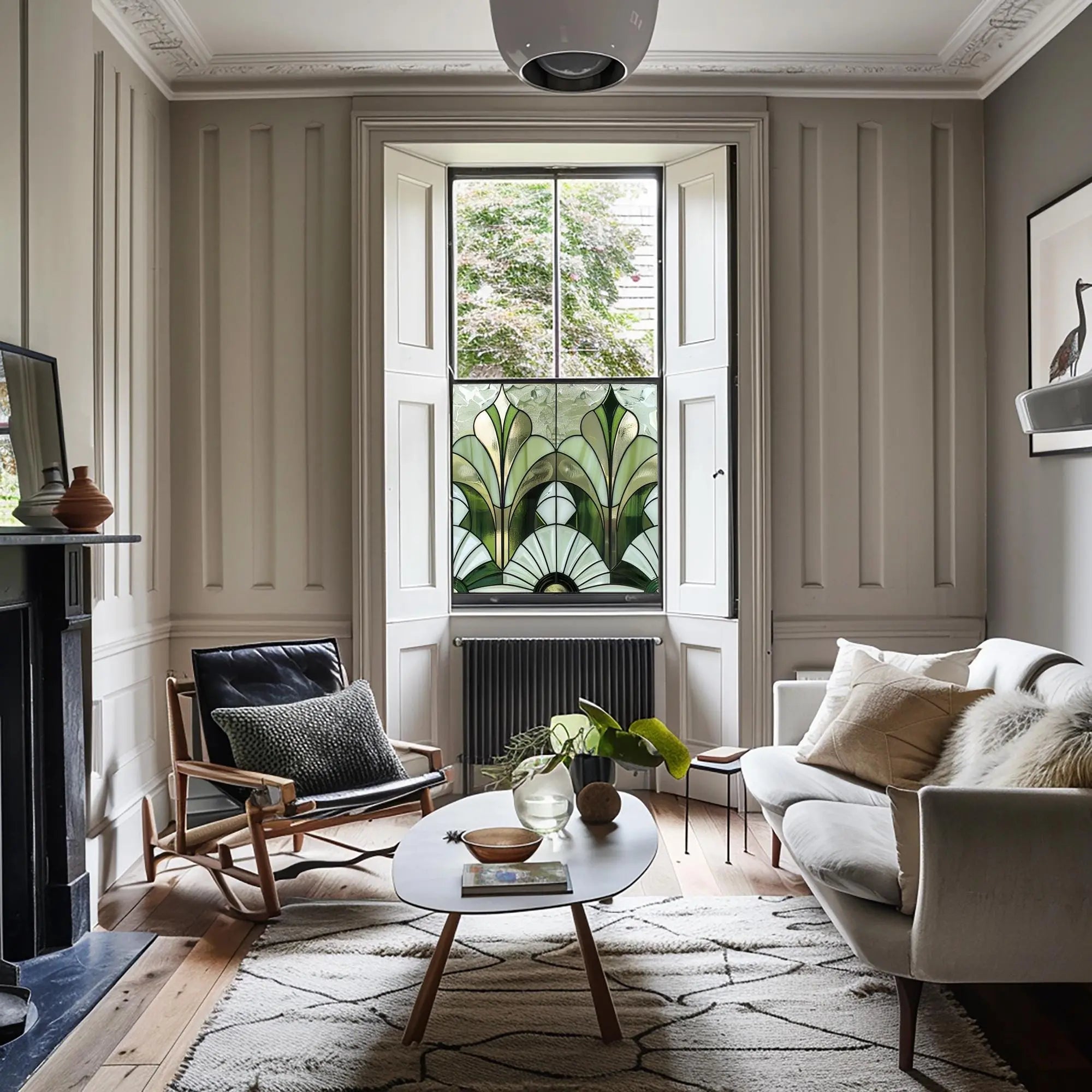 Gubbio Stained Glass Privacy Window Film Creative Windows