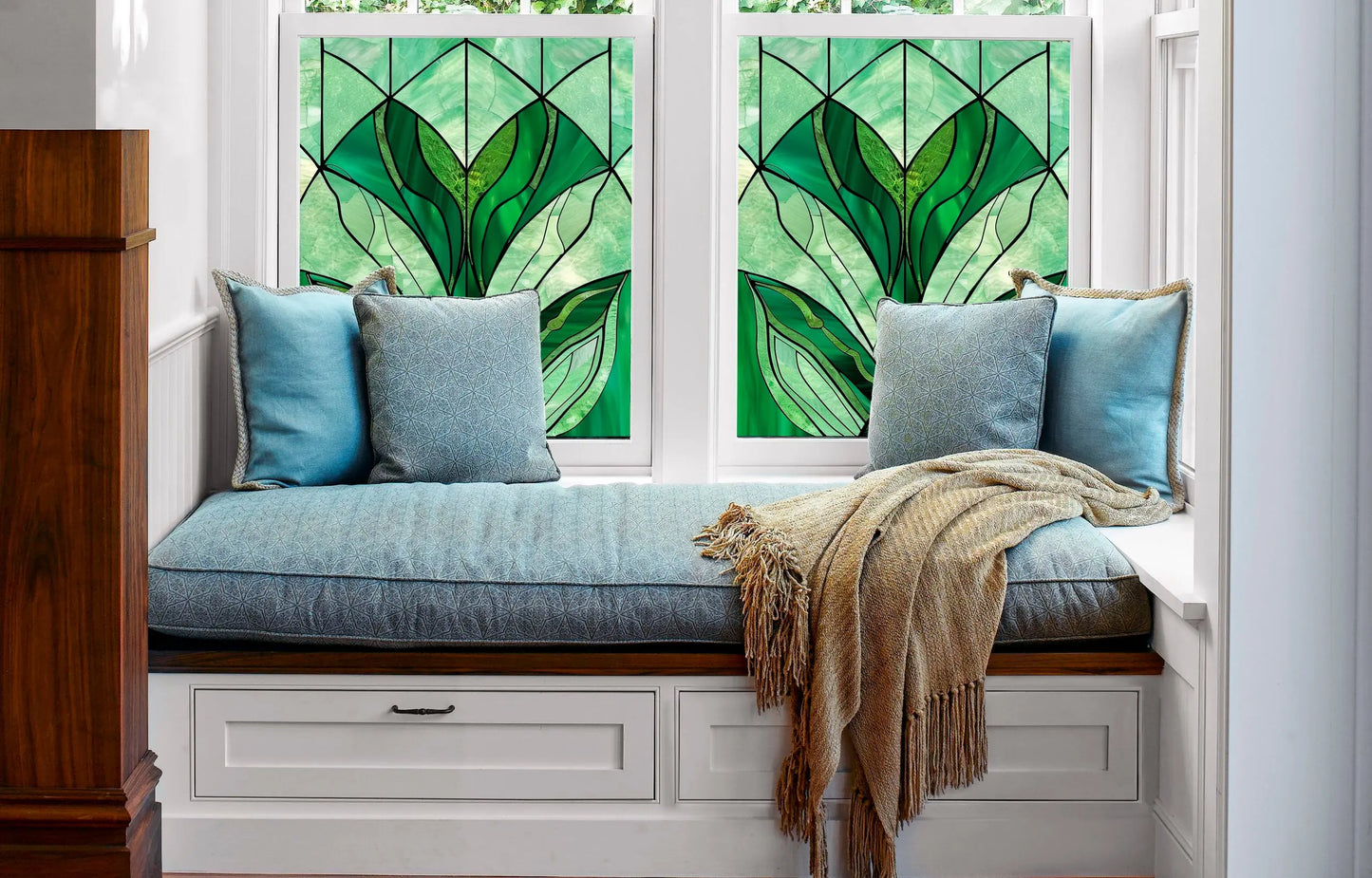 Art Deco Stained Glass Window Film