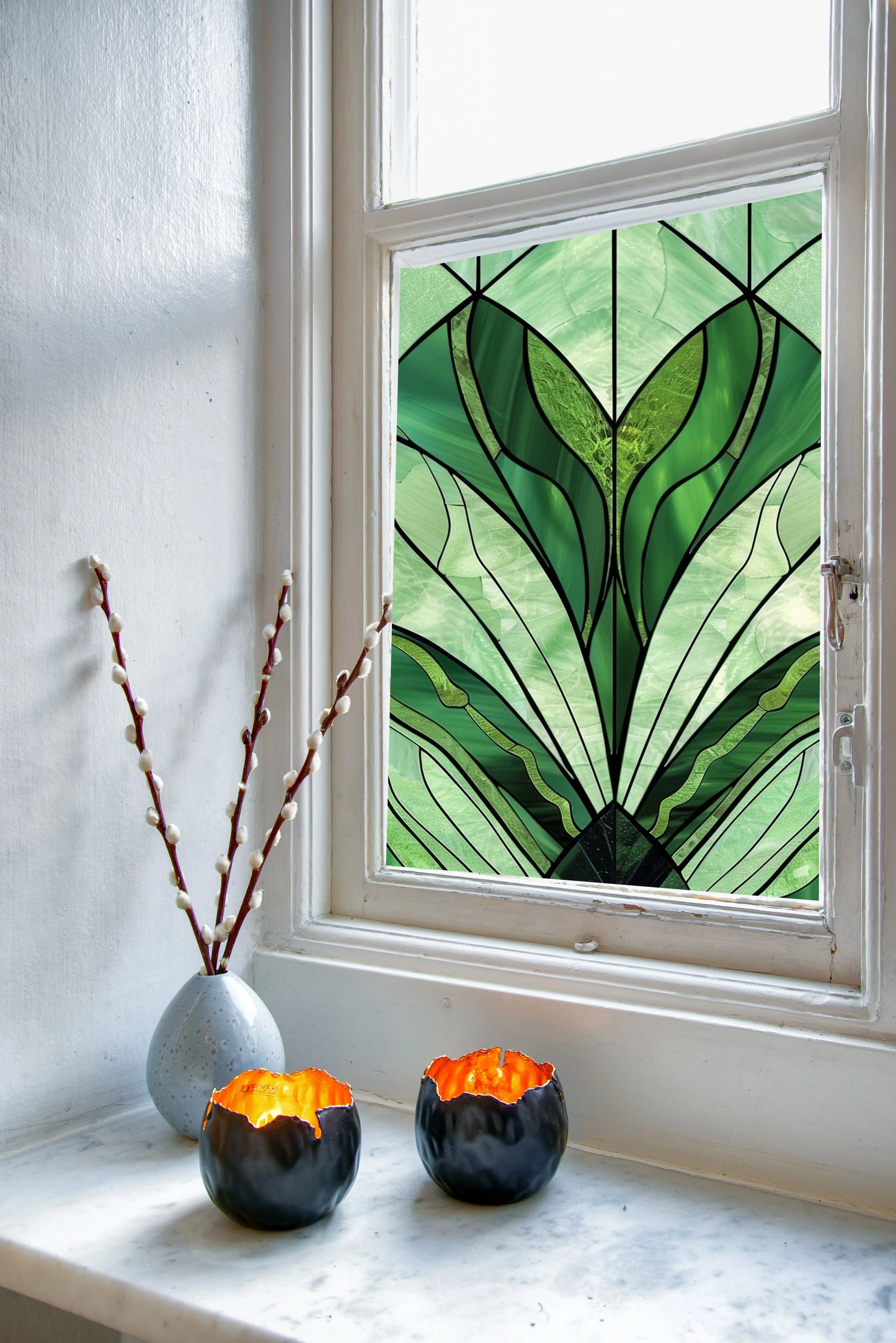 Art Deco Stained Glass Window Film