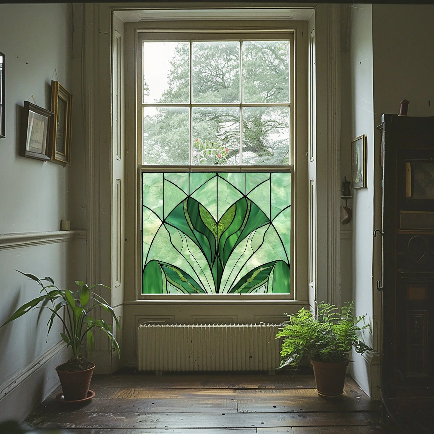 Art Deco Stained Glass Window Film