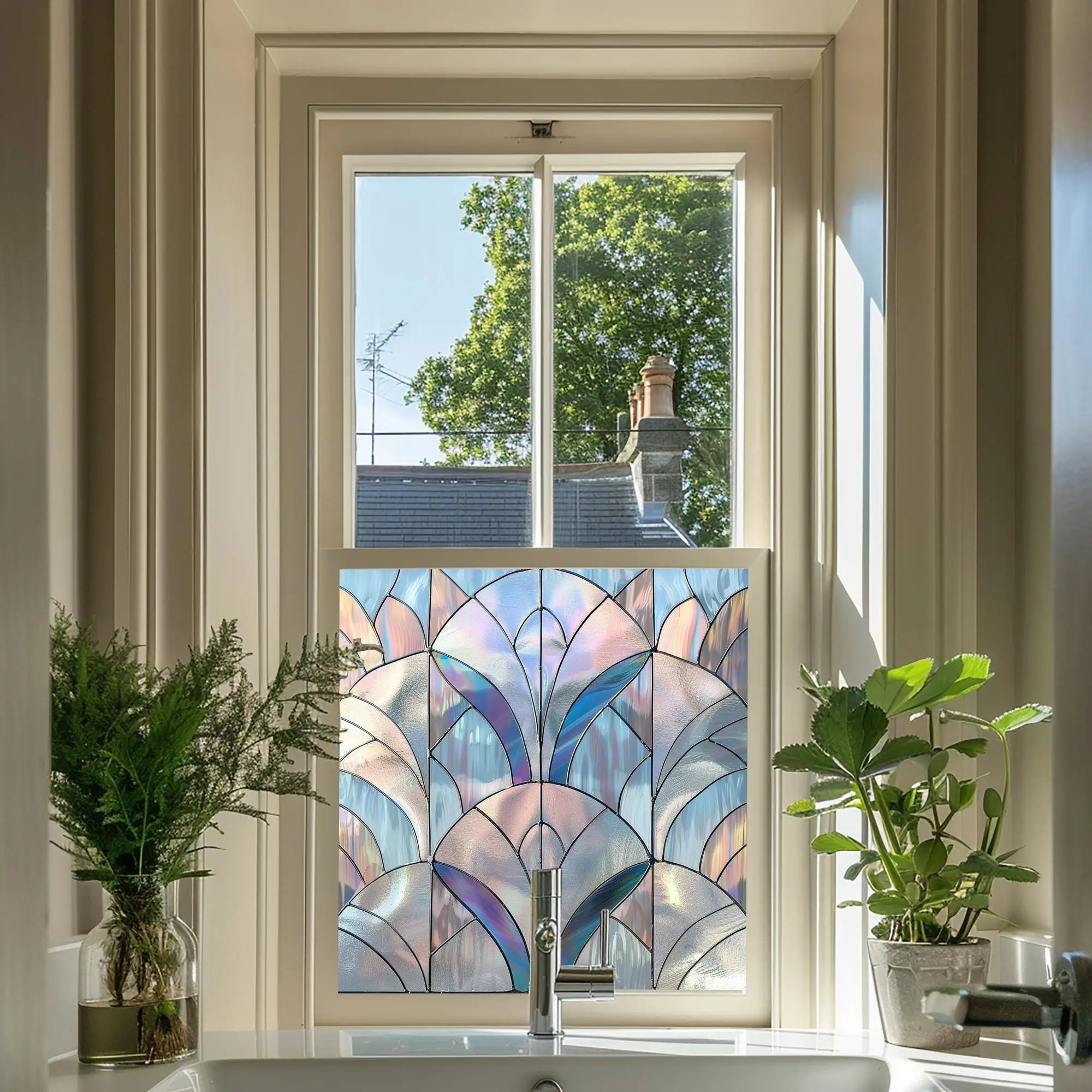 Avellino Privacy Stained Glass Privacy Window Film Creative Windows