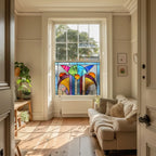  Art Deco Style Stained Glass Window Film