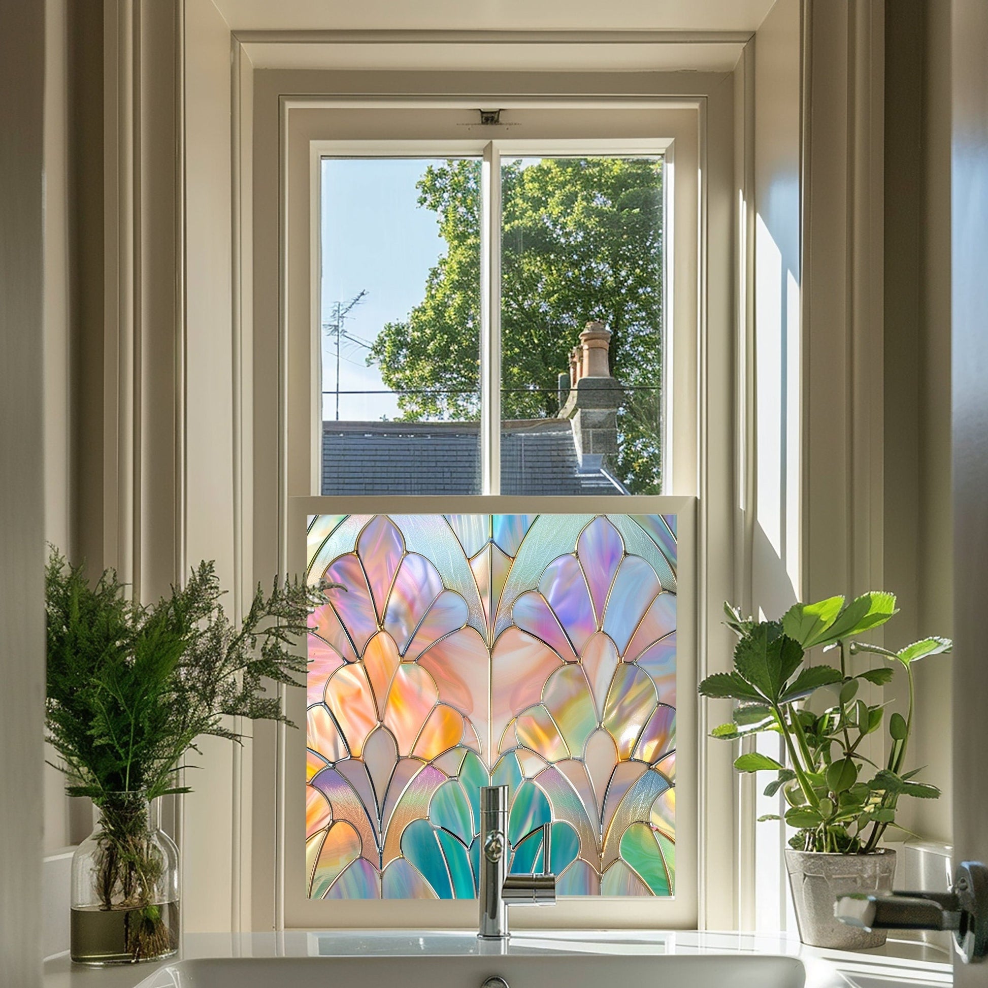 Art Deco Window Film, Privacy Window Film, Window Film, Decorative Window Film, Patterned Window Film, Coloured Window Film, Stained Glass Creative Windows