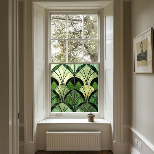 Seriate Green Stained Glass Window Film Creative Windows