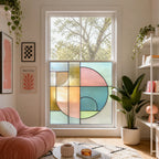 Pastel Abstract Privacy Window Film