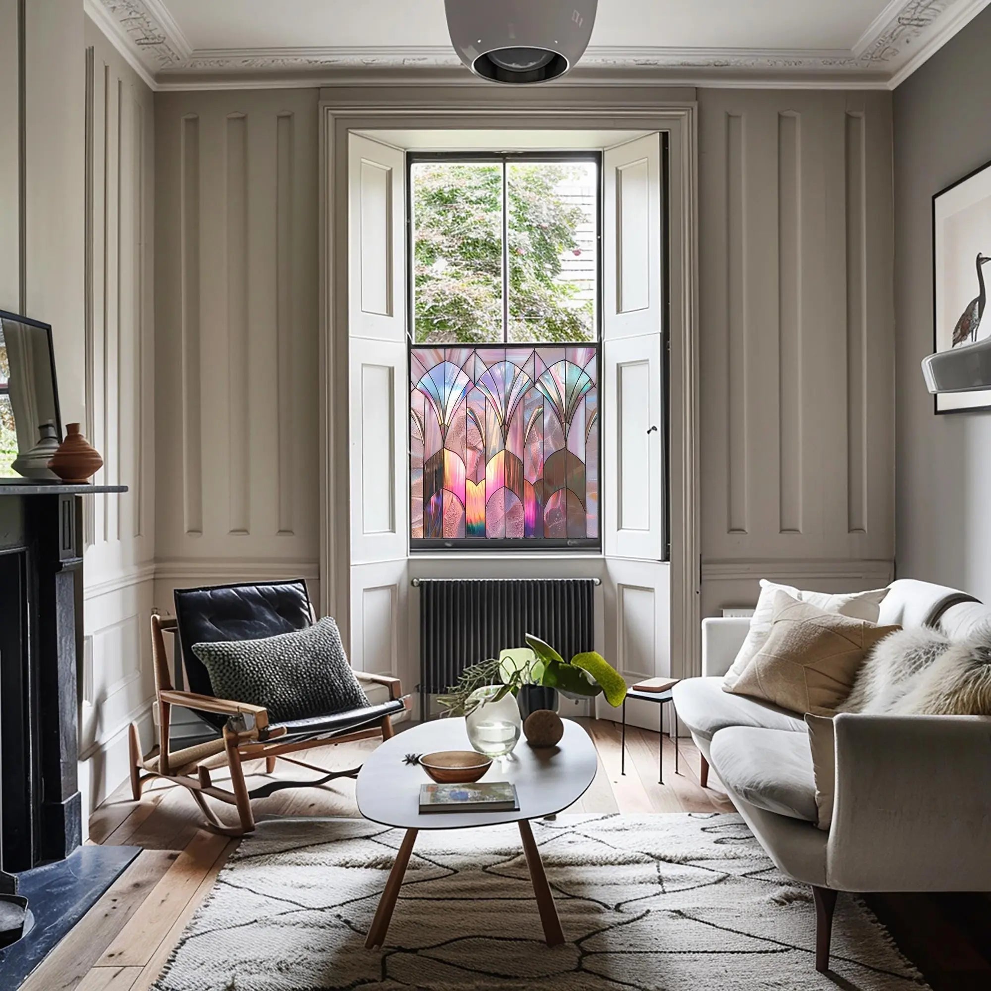 Rimini Stained Glass Privacy Window Film Creative Windows