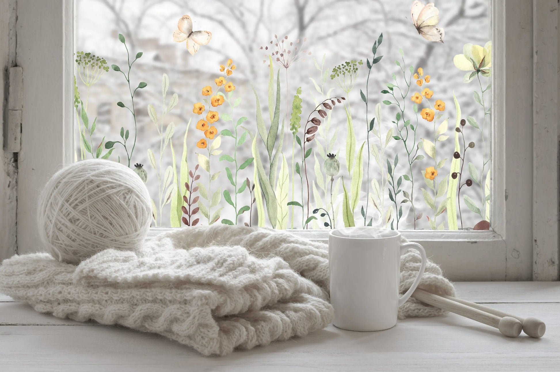 Carpi Floral Privacy Decorative Window Film Border Creative Windows