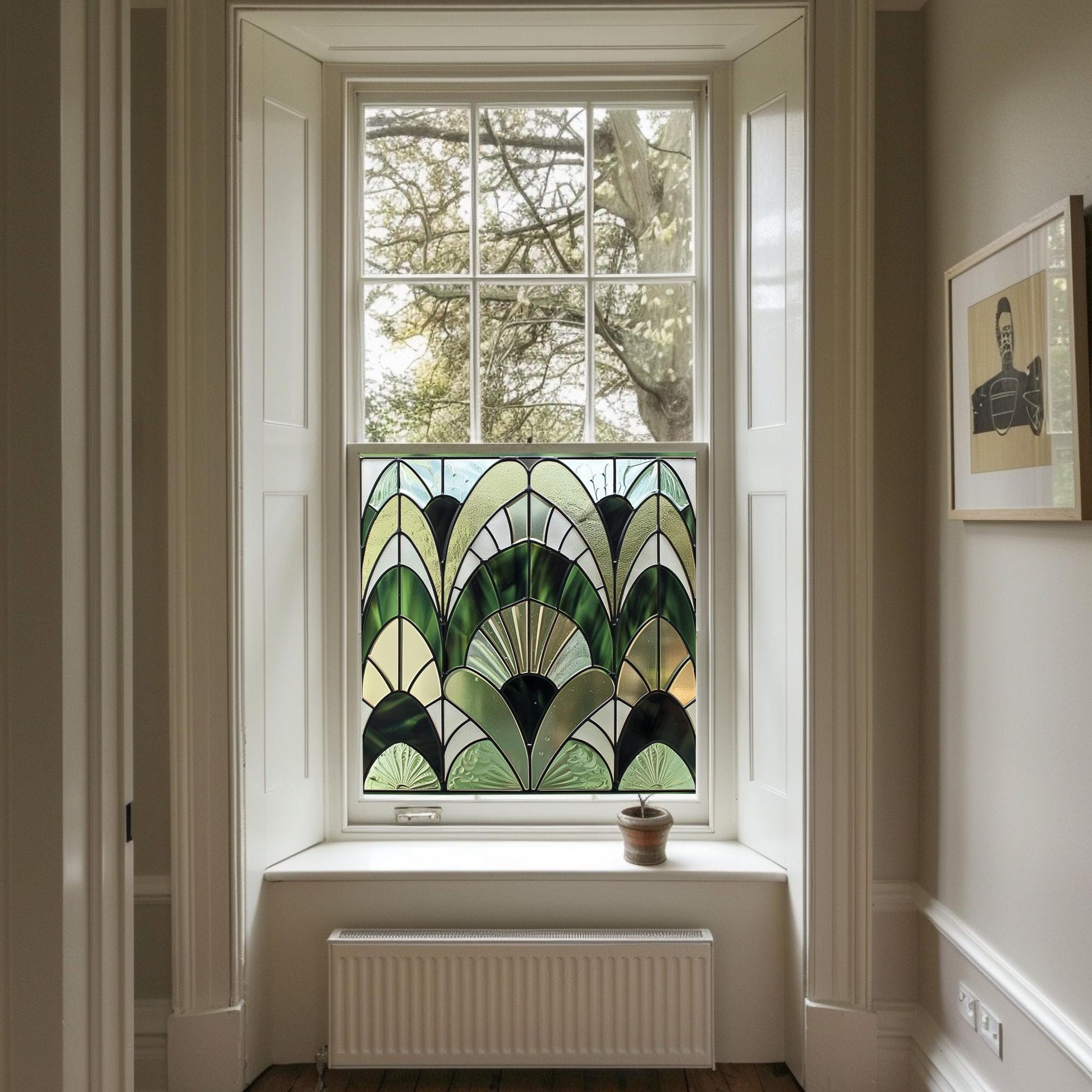 Art Deco Window Film, Privacy Window Film, Window Film, Decorative Window Film, Patterned Window Film, Coloured Window Film, Stained Glass Creative Windows