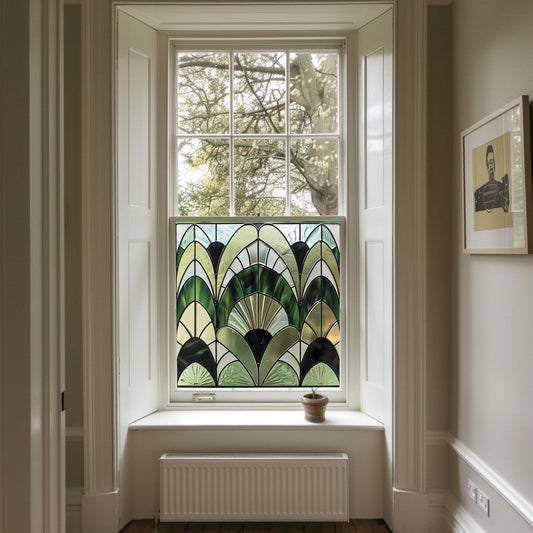 Art Deco Window Film, Privacy Window Film, Window Film, Decorative Window Film, Patterned Window Film, Coloured Window Film, Stained Glass Creative Windows
