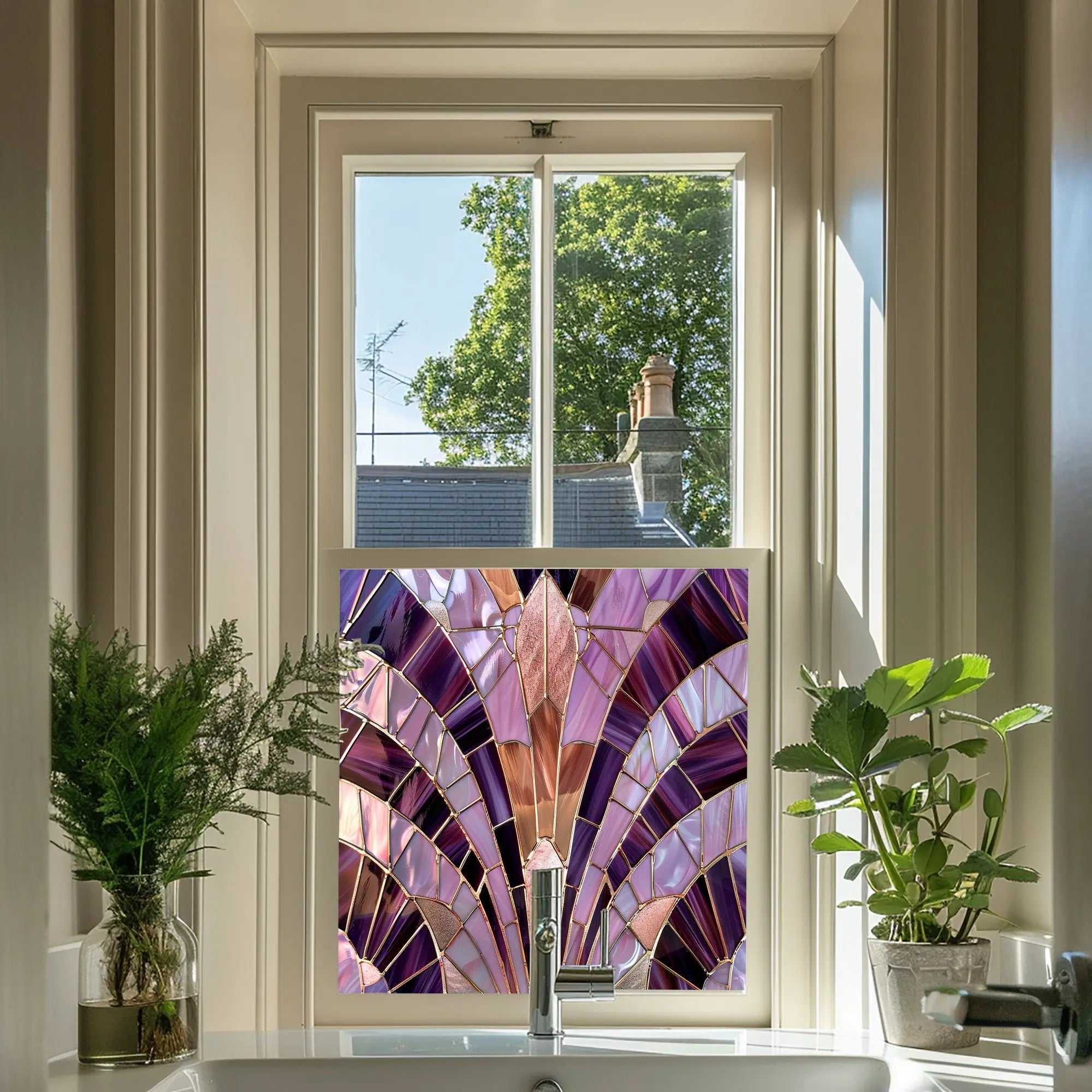 Veleso Stained Glass Privacy Window Film Creative Windows