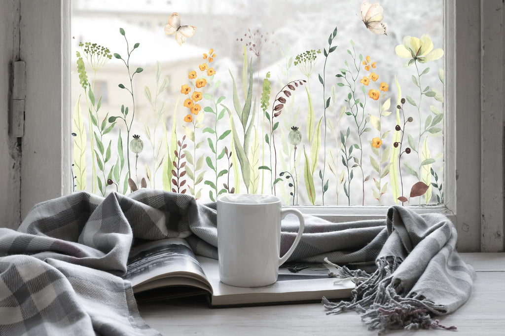 Carpi Floral Privacy Decorative Window Film Border Creative Windows