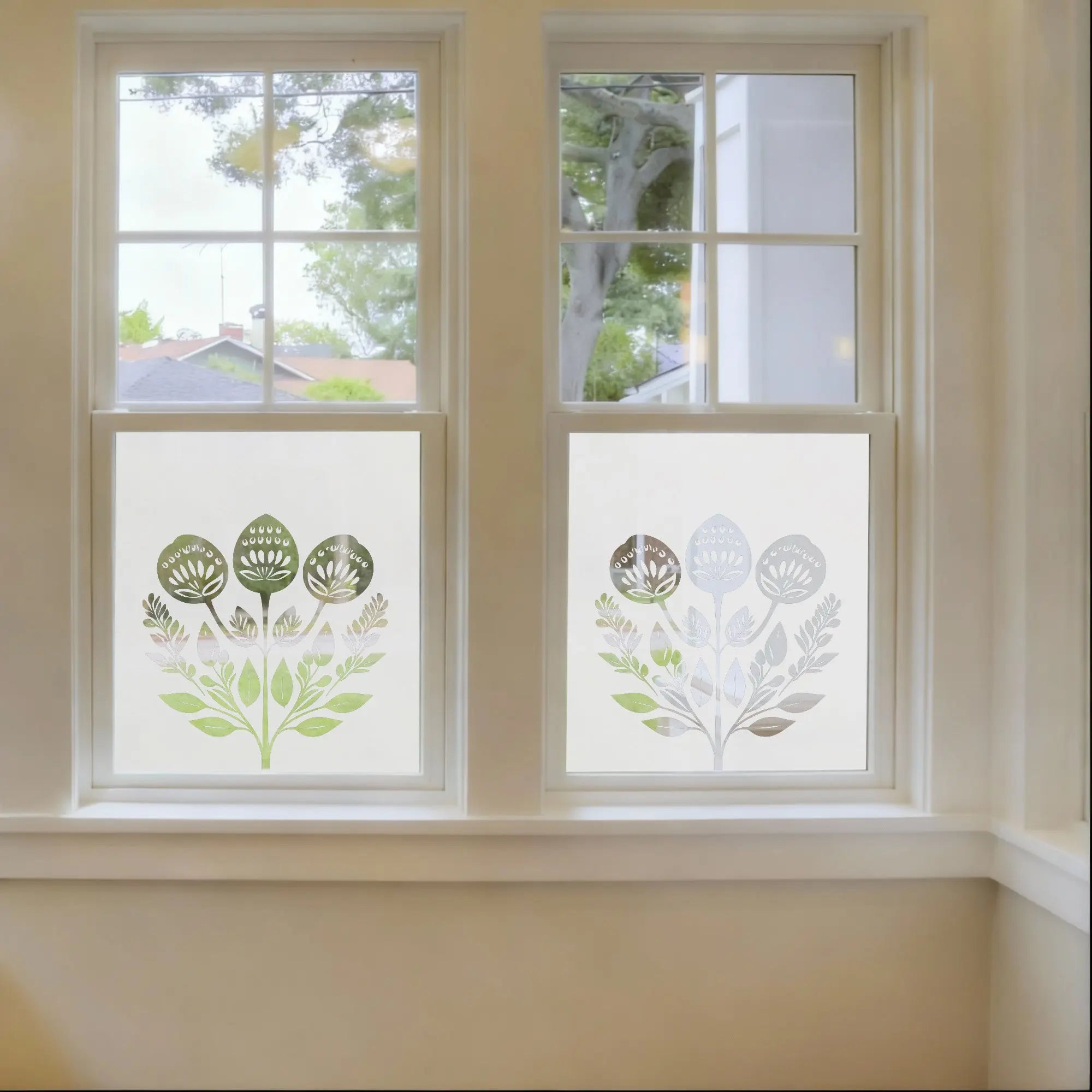 Corropoli Contemporary Cut Out Frosted Window Film Creative Windows