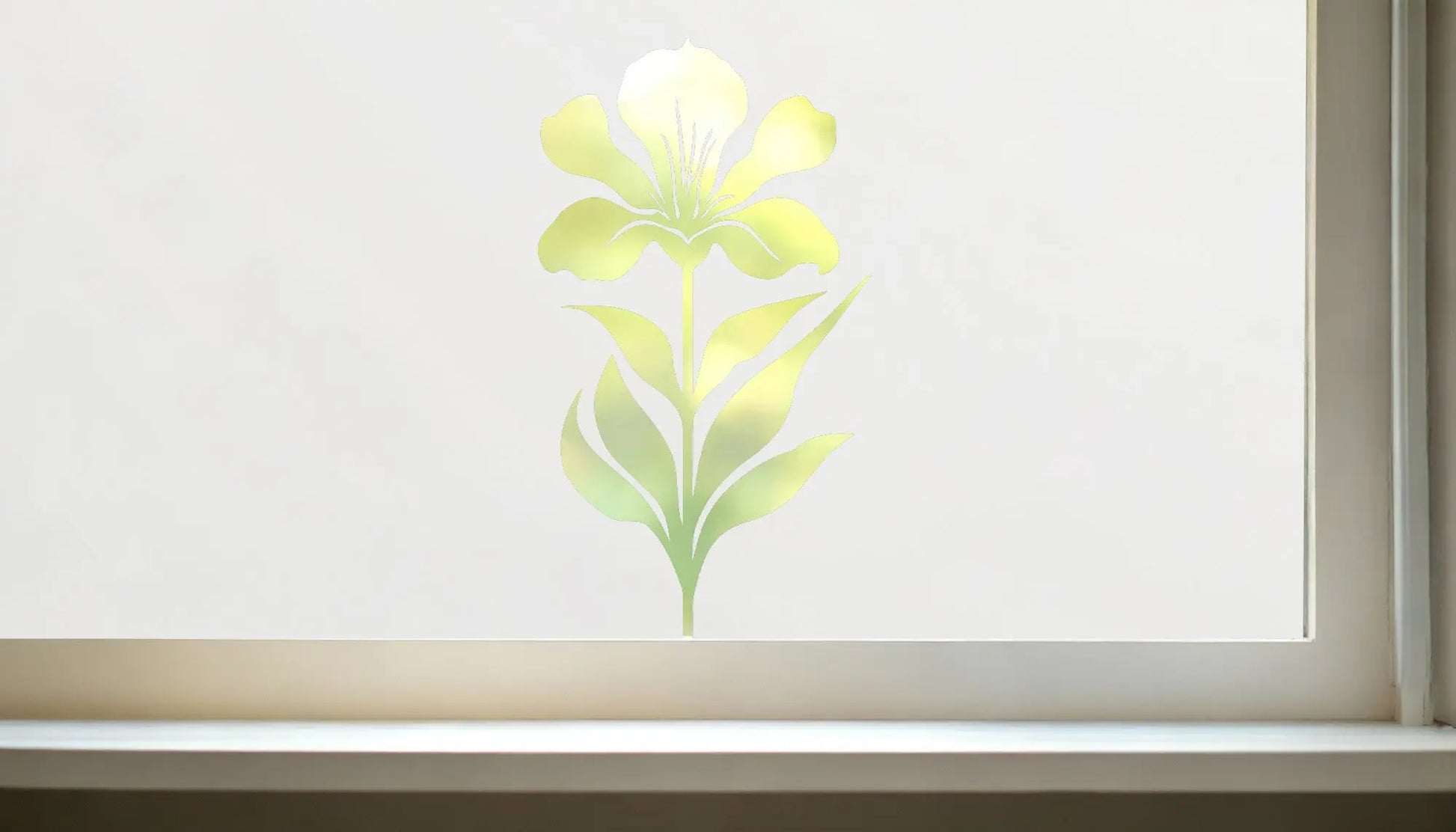 Corsico Frosted Window Film, Floral Privacy Film with Cut-Out Design Creative Windows