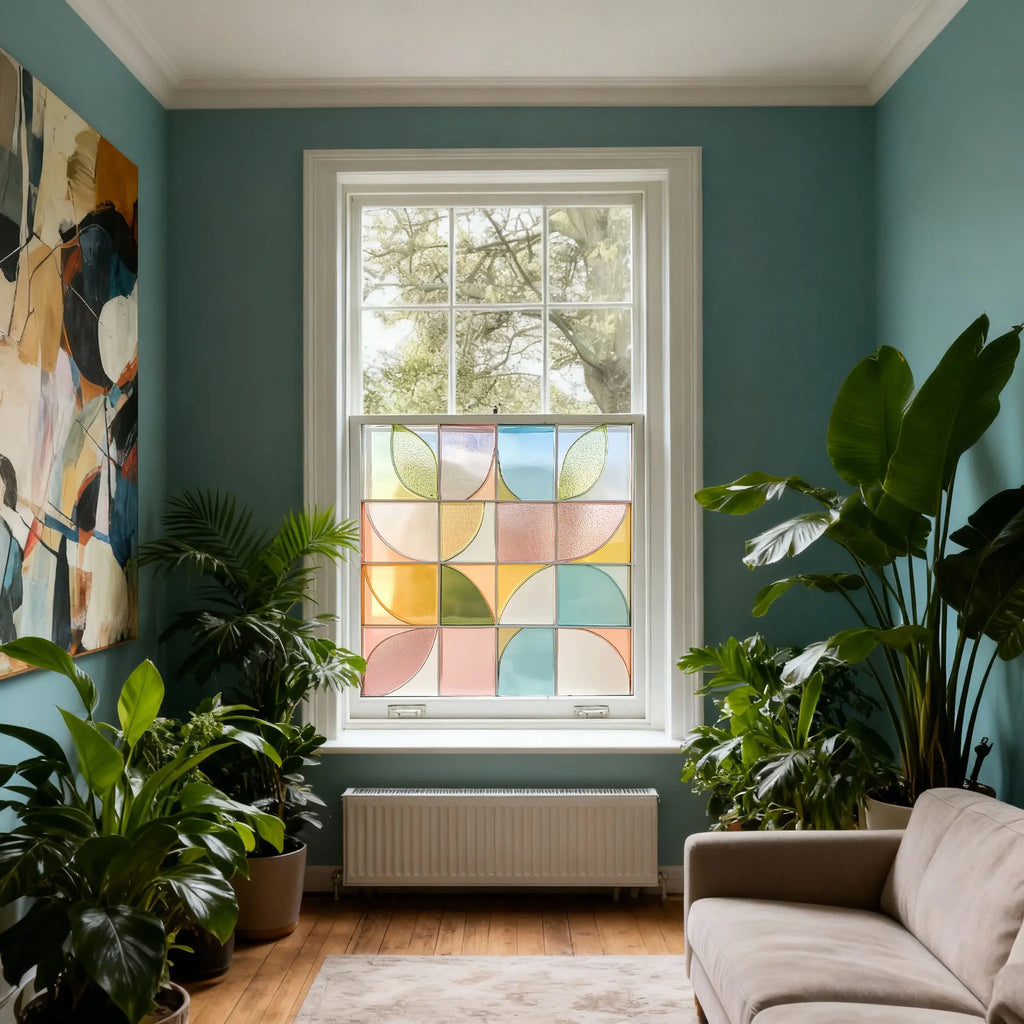 Corfinio Stained Glass Privacy Window Film Creative Windows