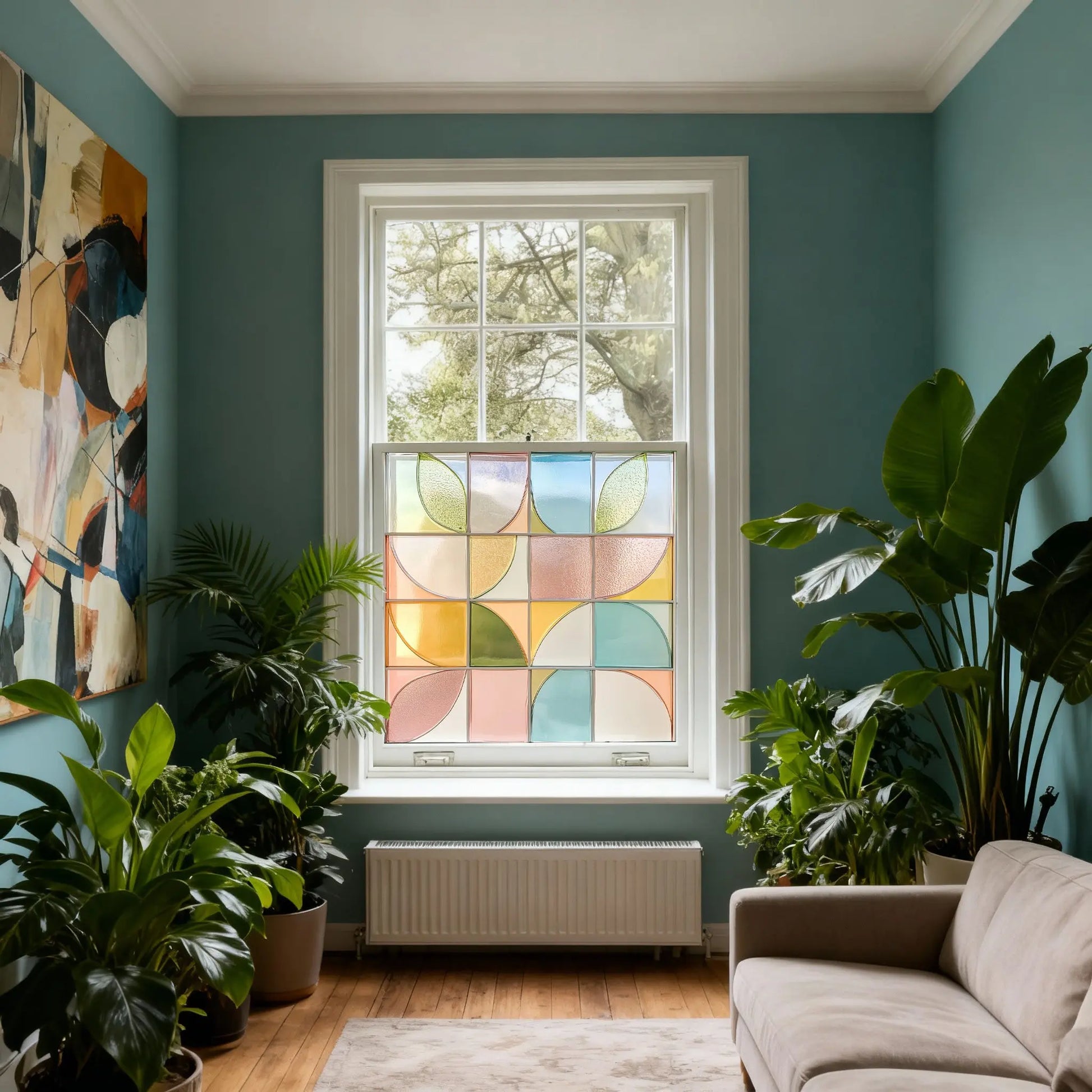 Corfinio Stained Glass Privacy Window Film Creative Windows