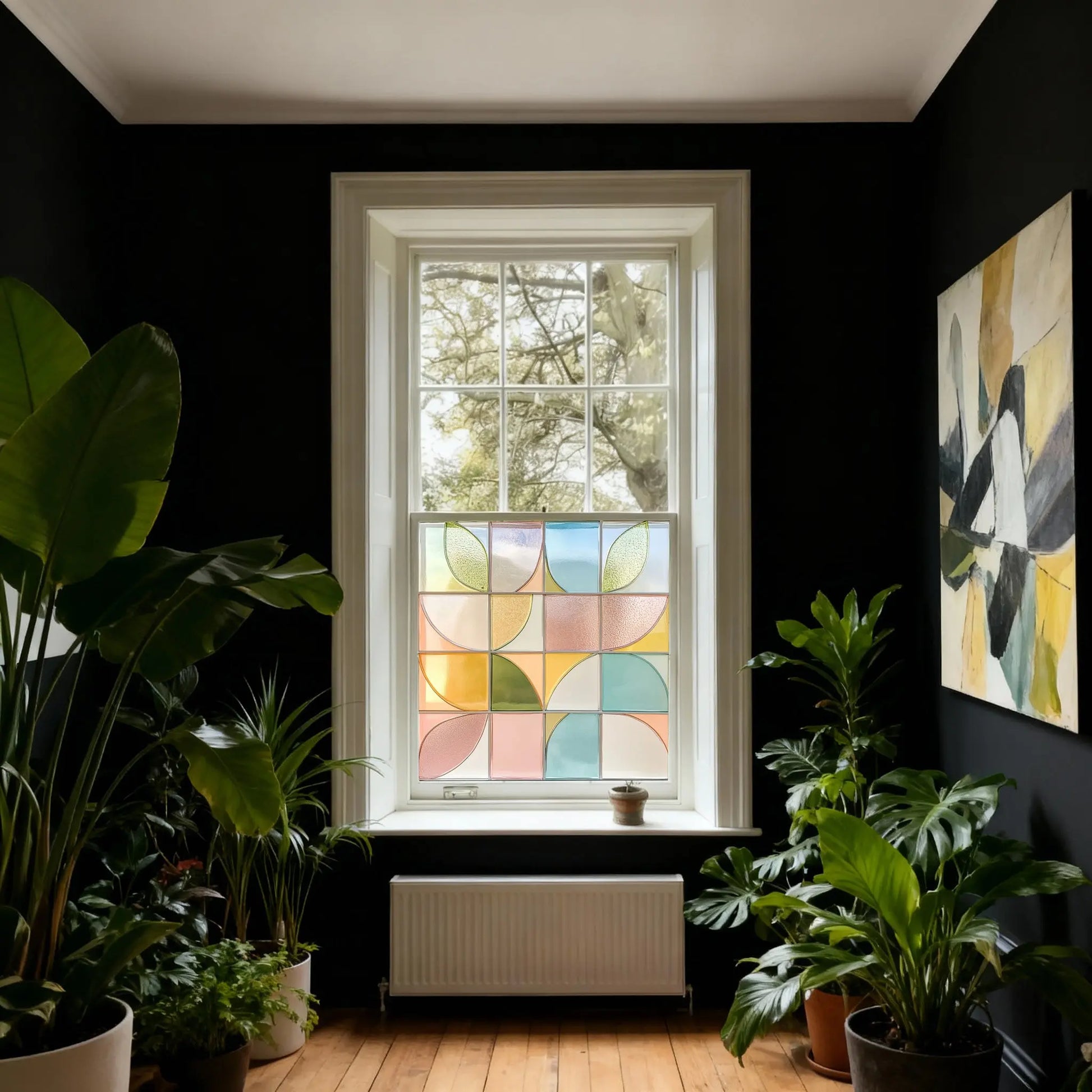 Corfinio Stained Glass Privacy Window Film Creative Windows